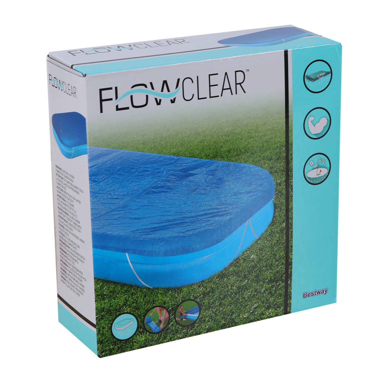 Pool-Abdeckplane SO Pool Abdeckung für Family Pool 262X175x51CM Poolplane Abdeckung