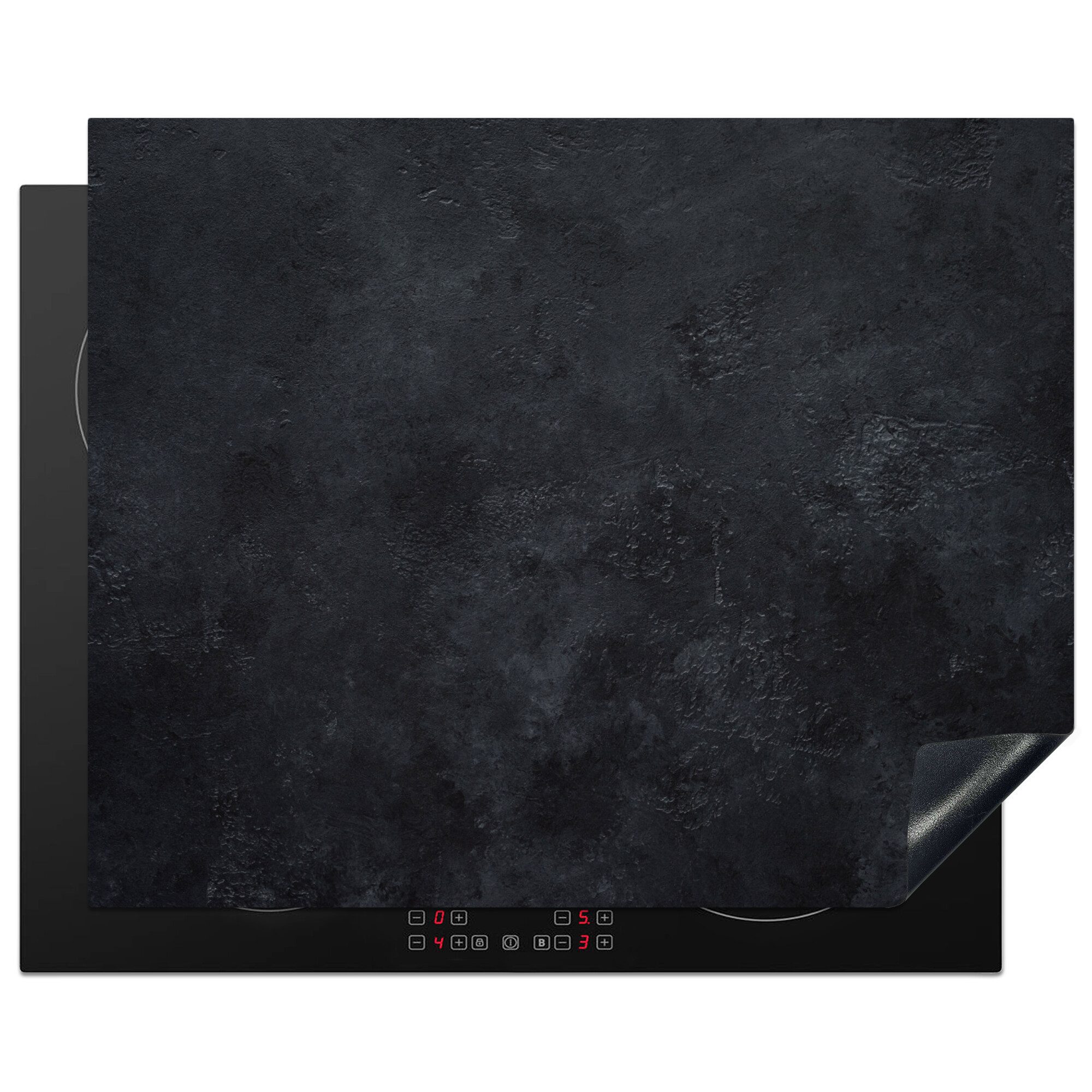 MuchoWow Herd-Abdeckplatte Beton - Induktionsschutz - Grau - Design - Abdeckplatte für Herd, Vinyl, (1 tlg), Abdeckung Induktionskochfeld Schutzmatte, Küche Deko, 65x52 cm