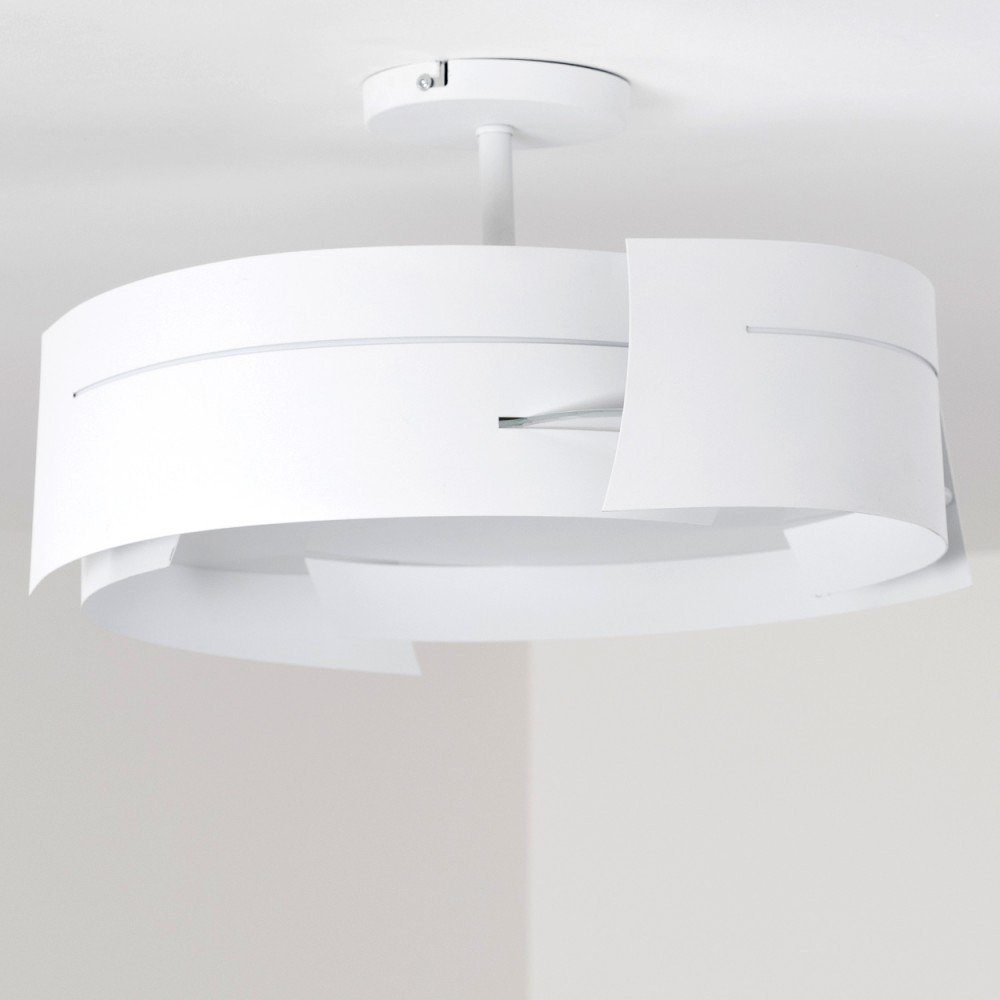 3xE27 Deckenlampe »Spano« runde Deckenleuchte hofstein aus Weiß, Leuchtmittel, Metall/Glas ohne in