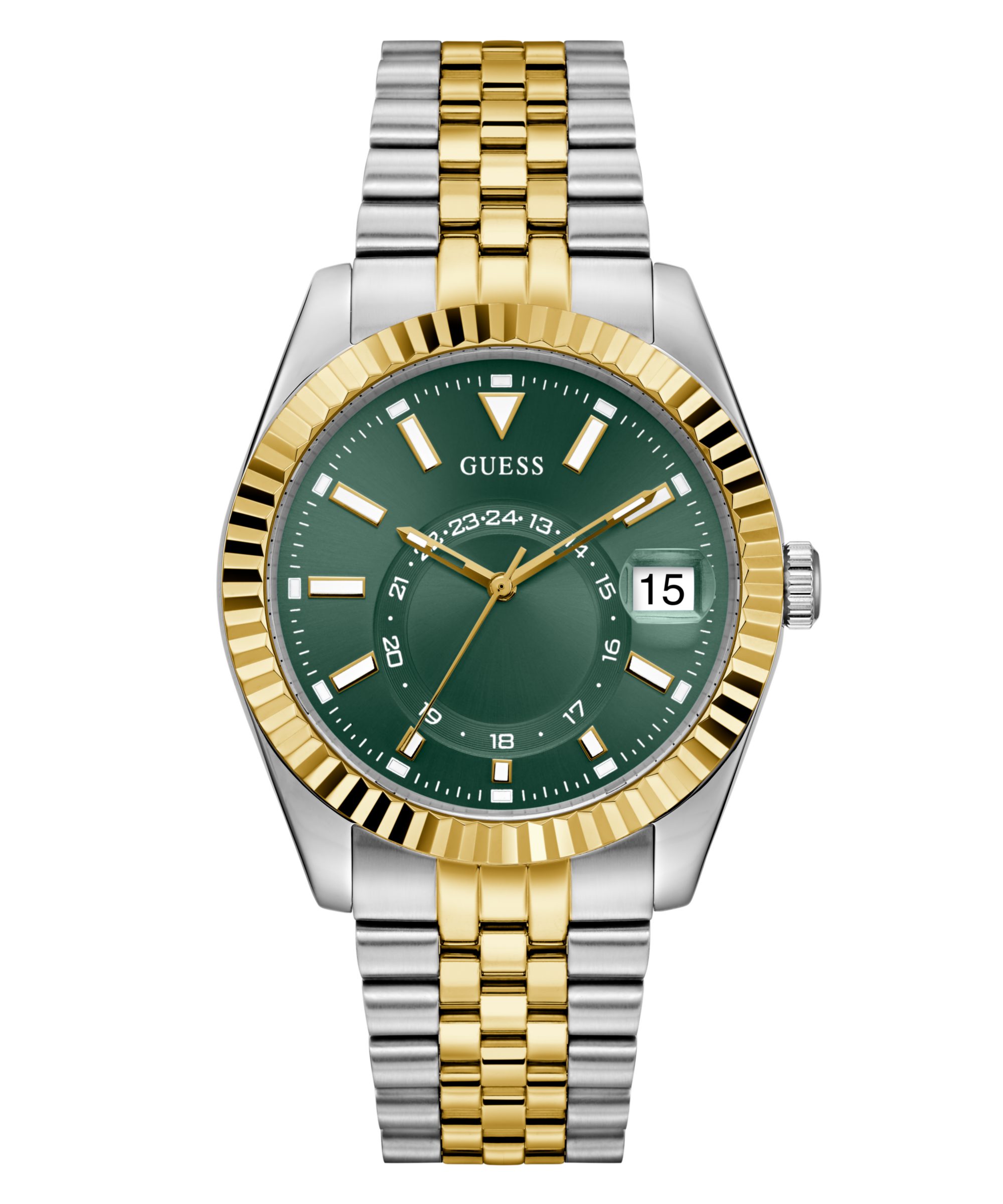 Guess Quarzuhr JADEN GW0977G4, Armbanduhr, Herrenuhr, Edelstahlarmband, Datum