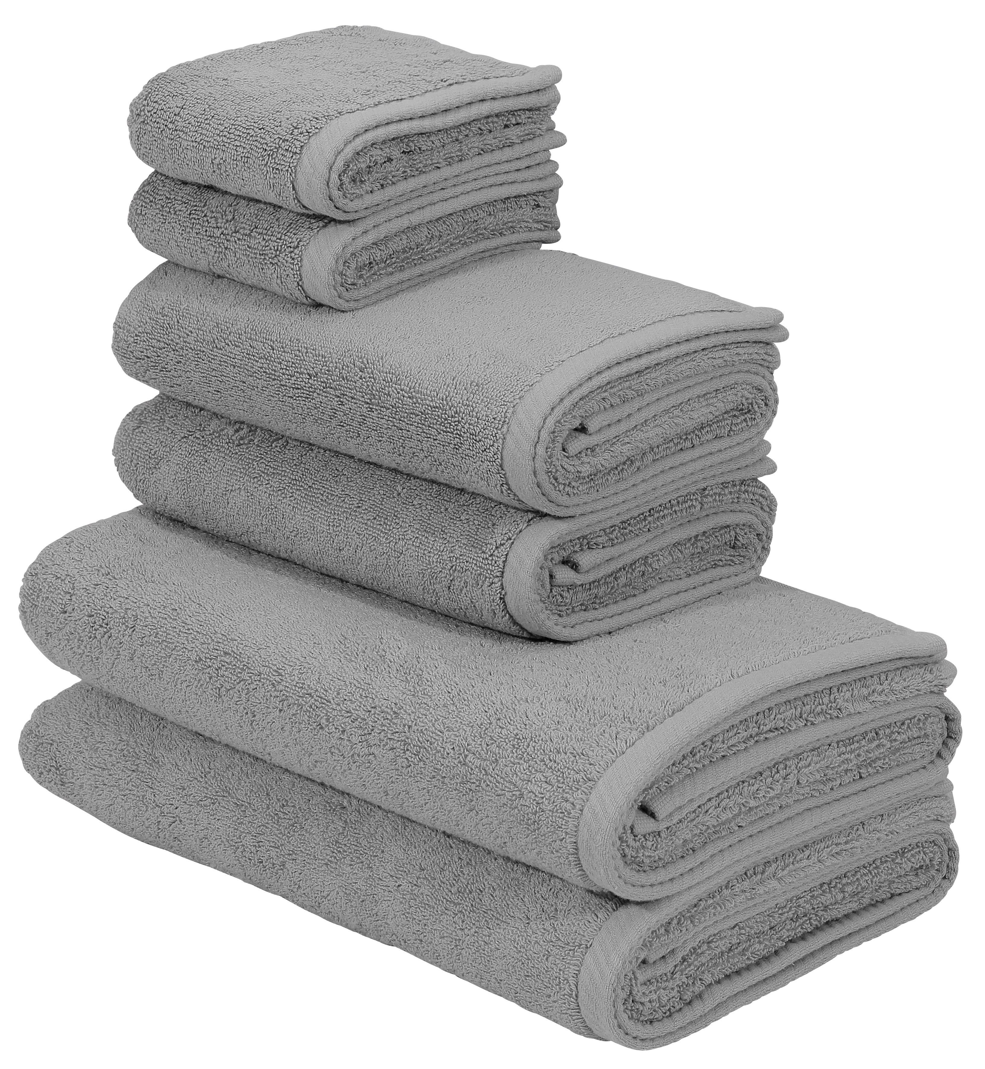 Bruno Banani Handtuch Set Lana, Handtuch-Set in Premium Qualität 600g/m², Frottier (Set, 6-St), hochwertig, weich, flauschige Qualität, 5 Jahre Garantie