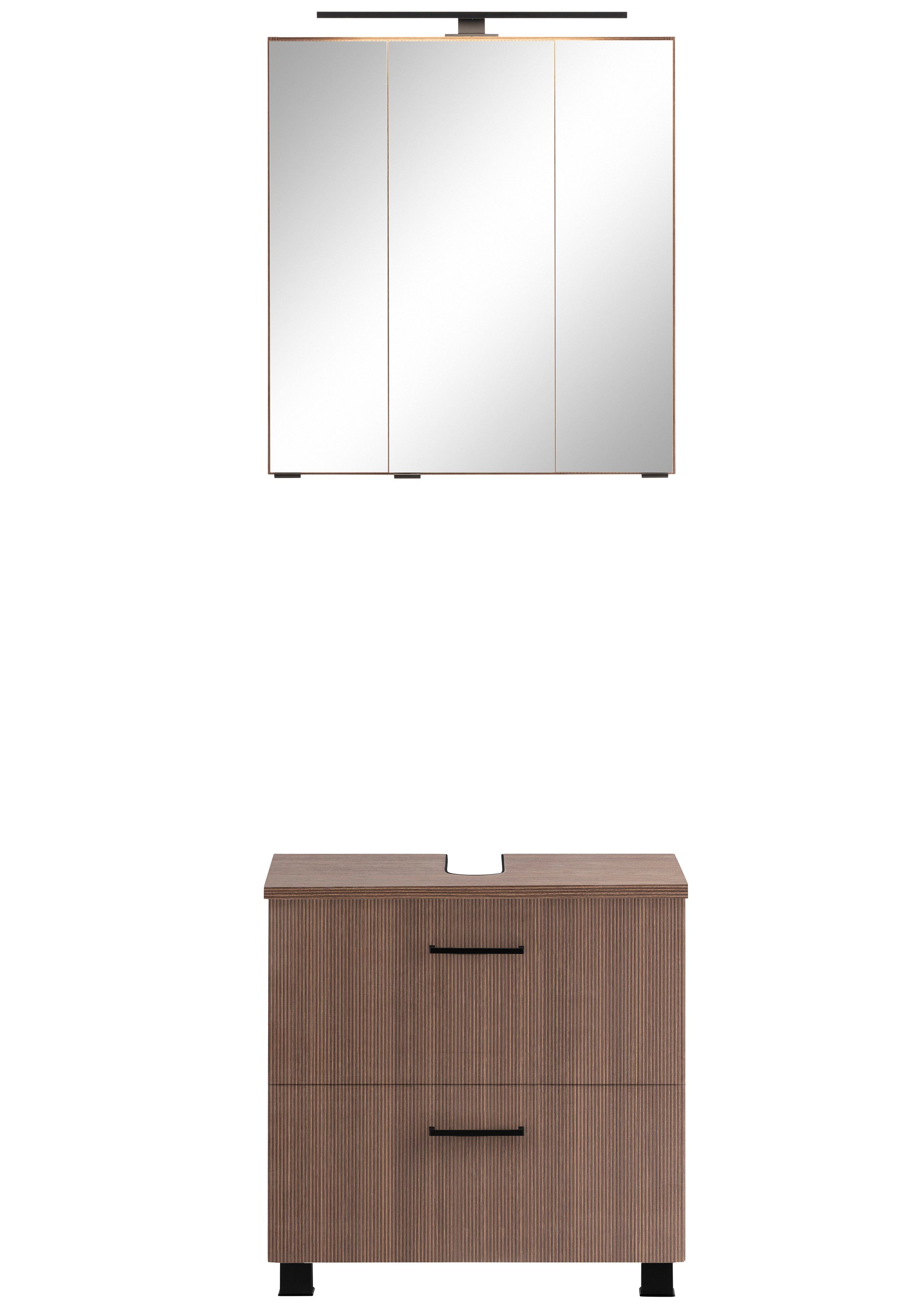 welltime Badmöbel-Set "Trento", Badezimmer-Set, Waschbeckenunterschrank, Sp günstig online kaufen