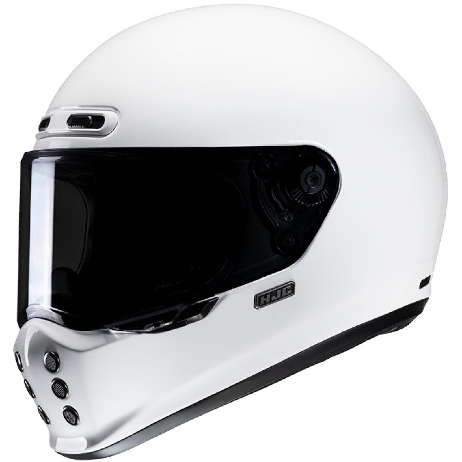 HJC Motorradhelm HJC V10 Solid weiß Integralhelm (1er Set)
