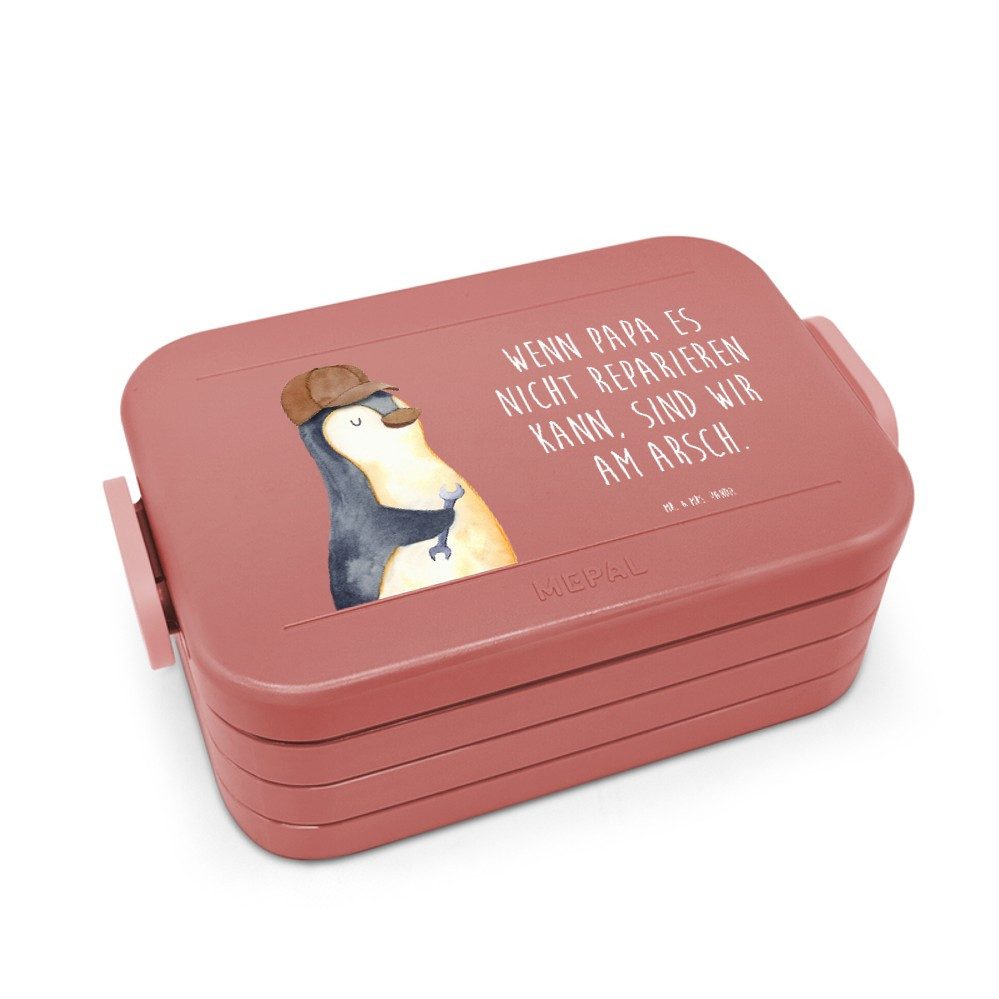 Mr. & Mrs. Panda Butterdose Wenn Papa es nicht reparieren kann, sind wir am Arsch Motiv, Bento Bo, Polypropylen lebensmittelecht, (Packung), Geschenk Bentobox Papa