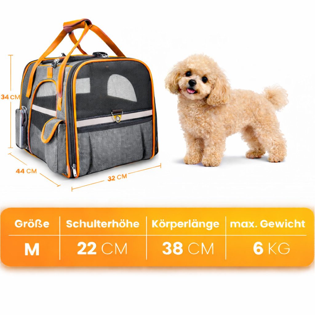 Tierhood Tiertransporttasche Faltbare Hundetasche – kleiner Hund & Katze – leichte Katzentasche