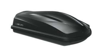 VDP Dachbox, Dachbox CUBE370 370 Liter schwarz glänzend + Dachträger VDP Delta kompatibel mit Mercedes GLC (C253) Coupé (5 Türer) 2015-2020