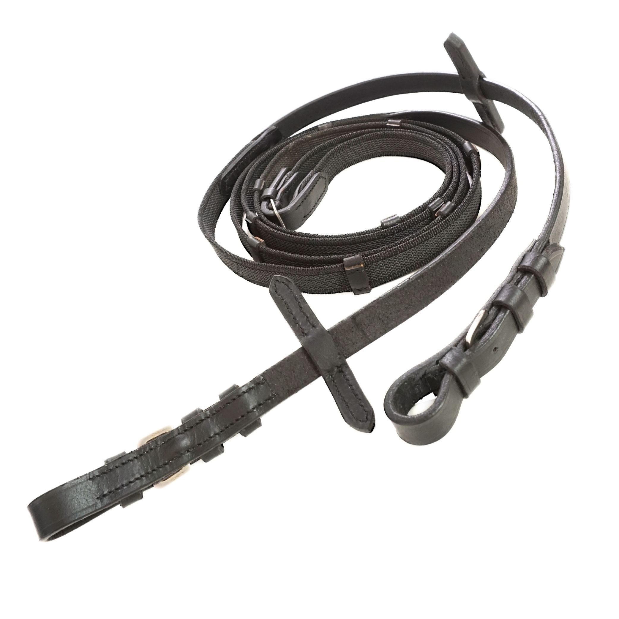 Pferdelinis Zügel Trensen Zügel für Pferde, gummiert, Schwarz oder Braun, Länge 2,9m, Breite: 18mm, Länge: 2,90m