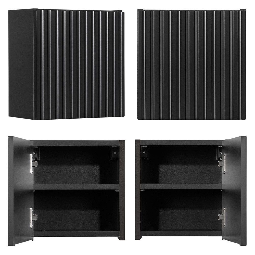 Lomadox Hängeschrank NEWPORT-56-BLACK 30x30cm, Badmöbel Wandschrank günstig online kaufen
