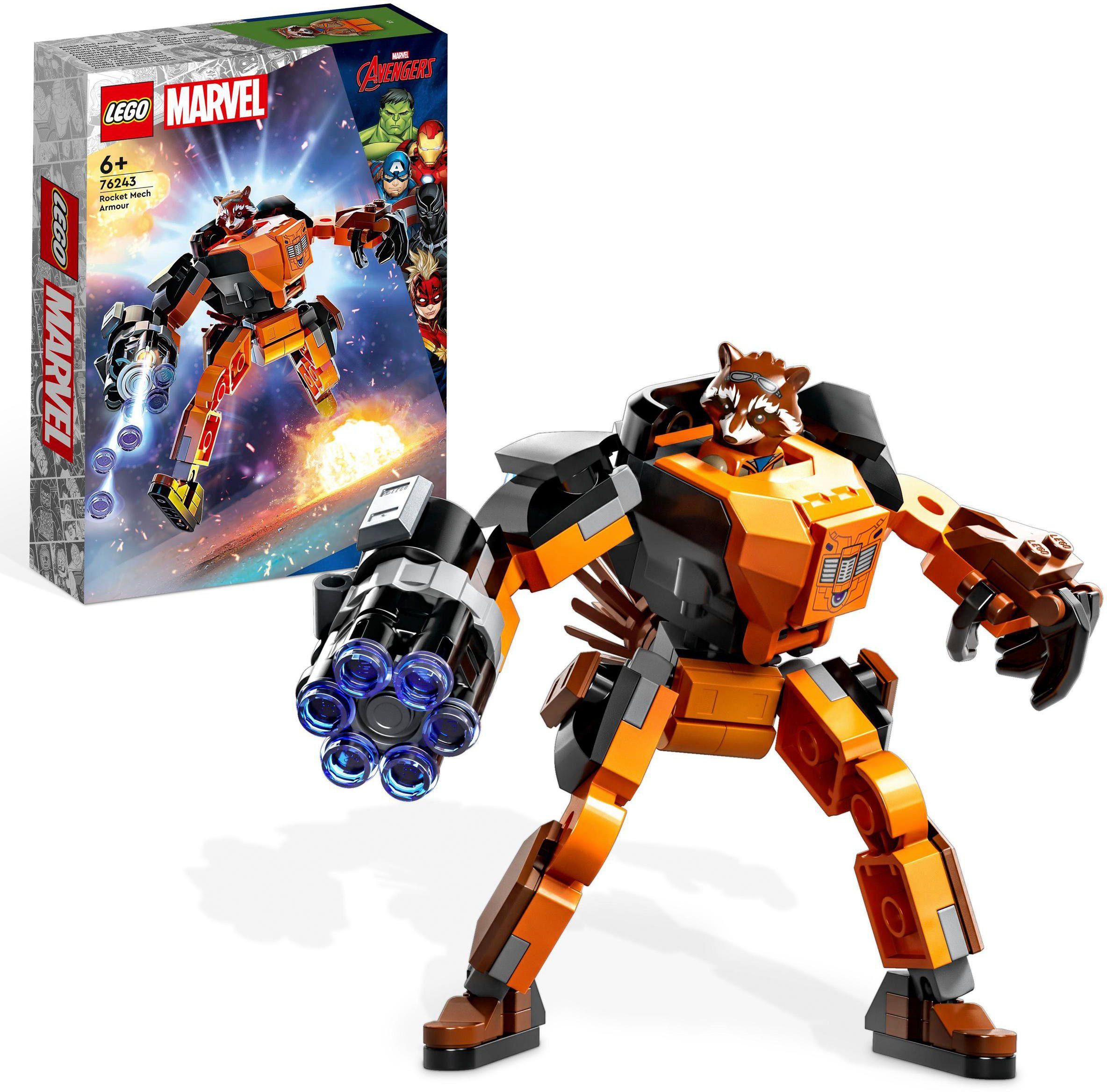 Konstruktionsspielsteine Marvel, Rocket LEGO® LEGO® St), Made in Europe Mech (98 (76243),