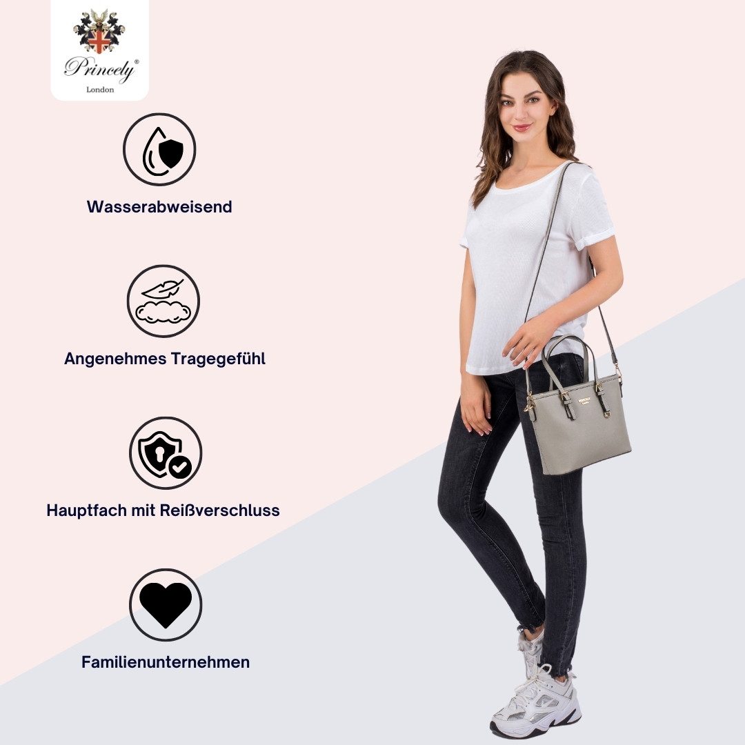 Princely London Handtasche Beverly Small - Handtasche - Kleine Shopper-Tasche mit Schultergurt – Bild 2 von 5