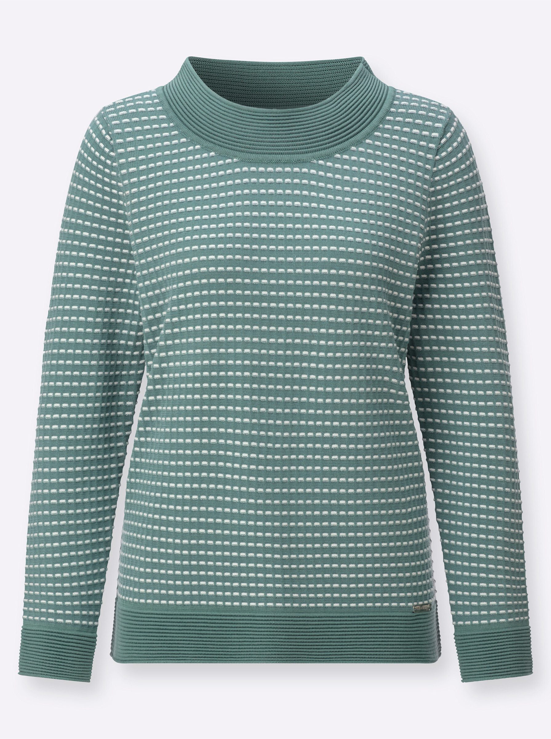 Strickpullover Rundhals-Pullover Langarm