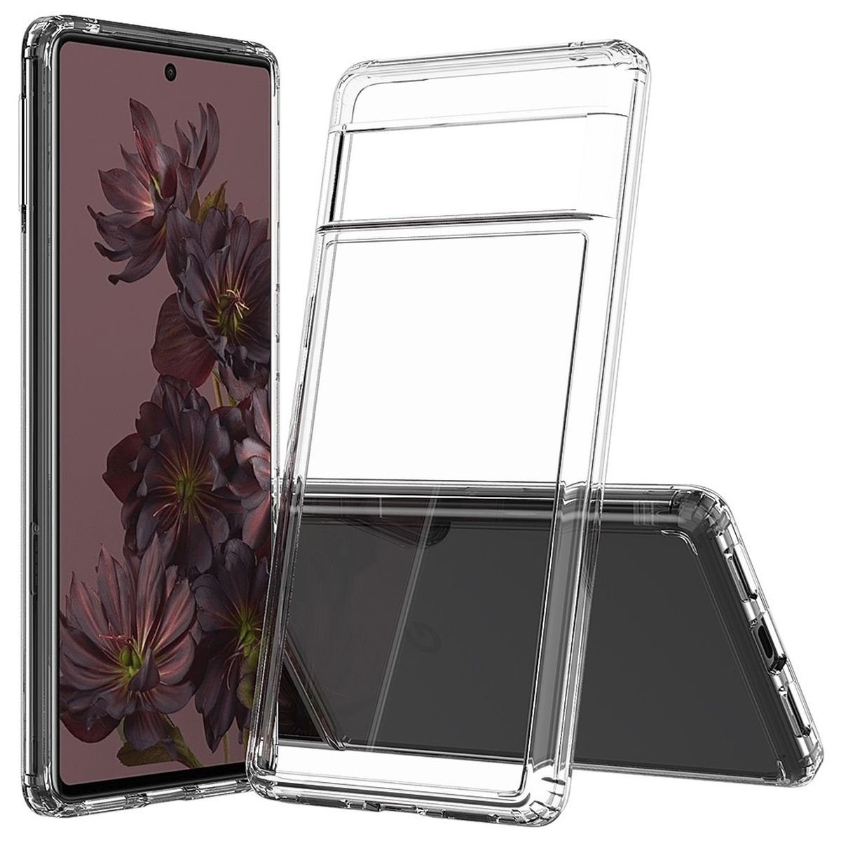 CoverKingz Handyhülle Hülle für Google Pixel 7 Pro Handyhülle Case Hybrid Silikon Bumper 17,00 cm (6,7 Zoll), Handy Schutzhülle Transparent Hybrid Silikonhülle Kratzfest Hardcase