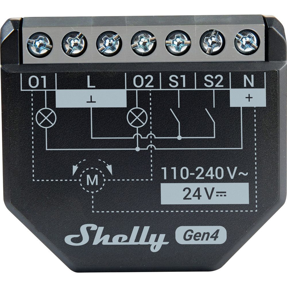 Shelly Shelly 2PM Gen4 Steuergerät Bluetooth, Wi-Fi, ZigBee Smart-Home-Zubehör