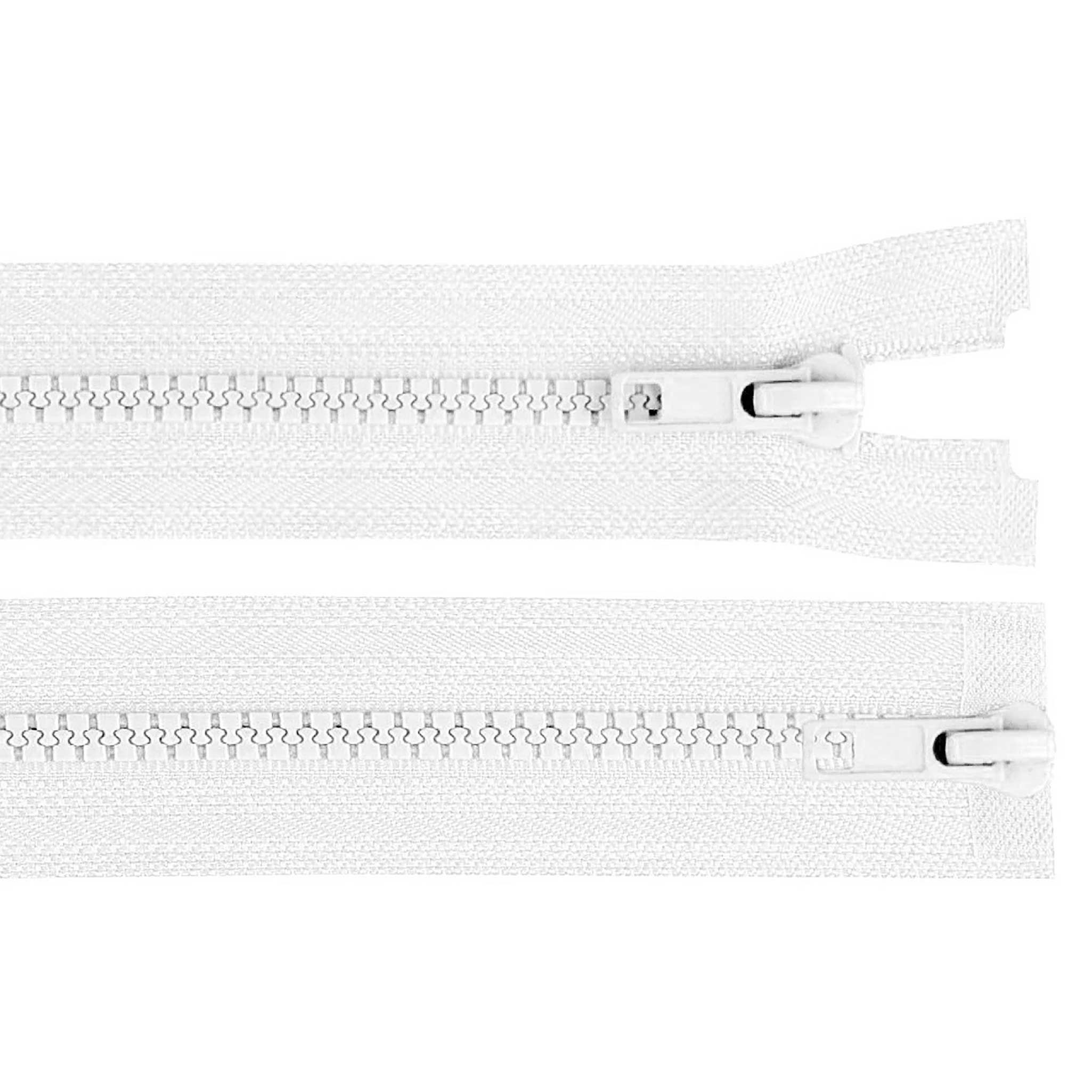 maDDma Reißverschluss 1 Reißverschluss 2-Wege 5mm 75cm teilbar Autolock Farbwahl, weiß
