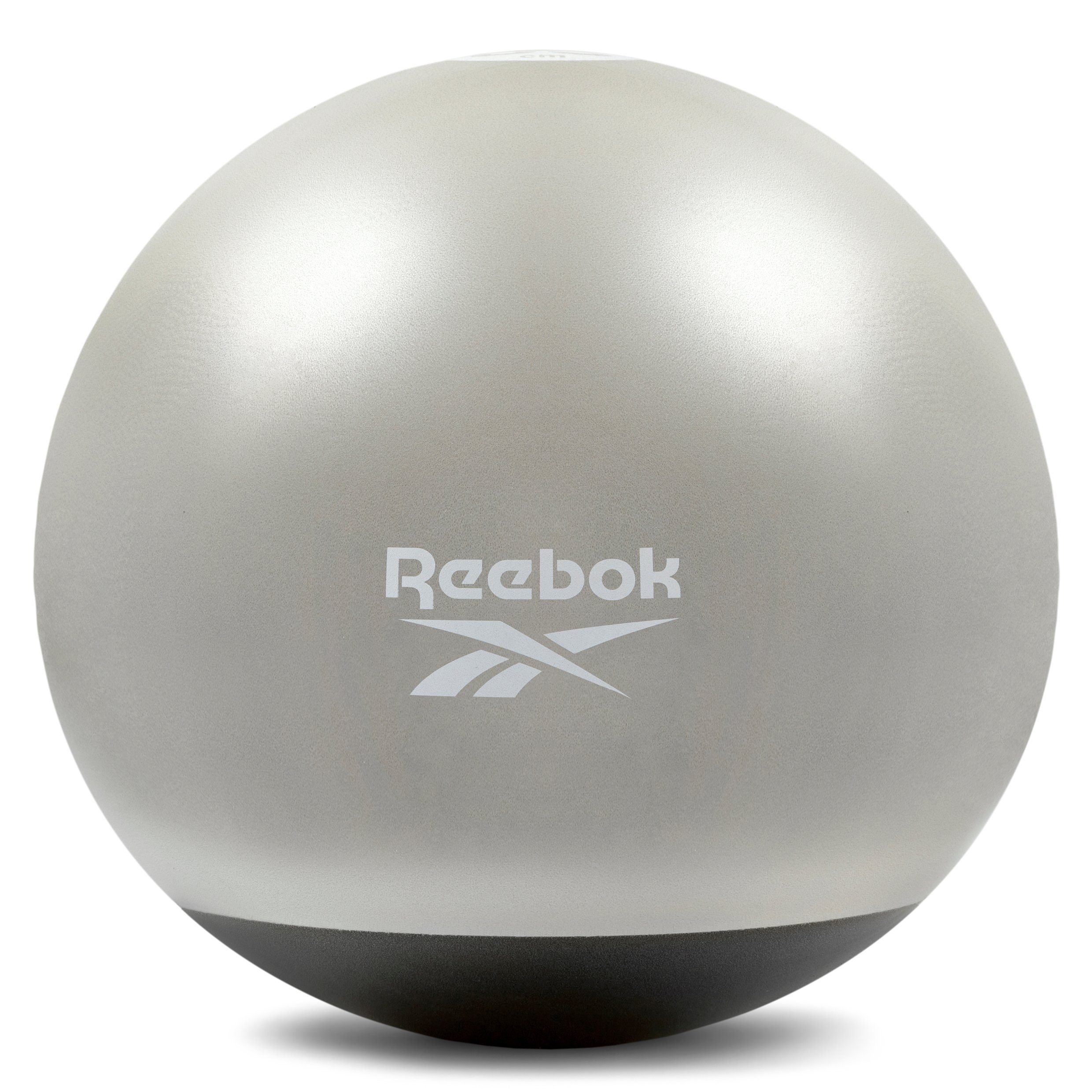Reebok Gymnastikball Reebok Stabilitäts-Gymball Grau/Schwarz, Ø 75 cm, beschwerten Basis, um Stabilität zu fördern & Wegrollen zu verhindern