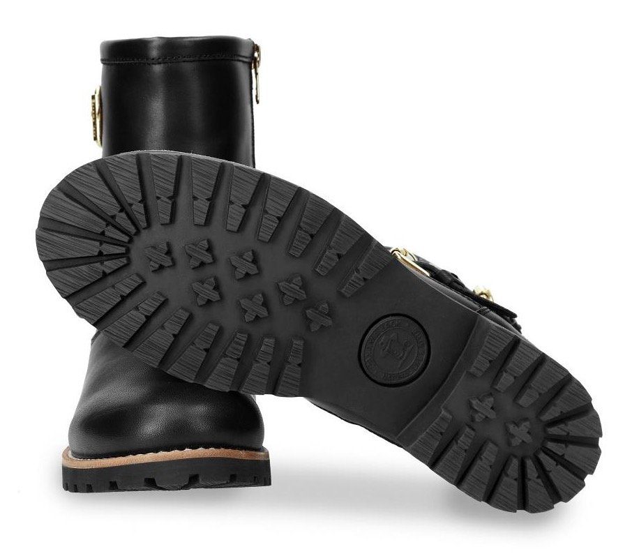 Winterboots schwarz Jack goldfarbenen mit Panama Felina Schnallen Igloo