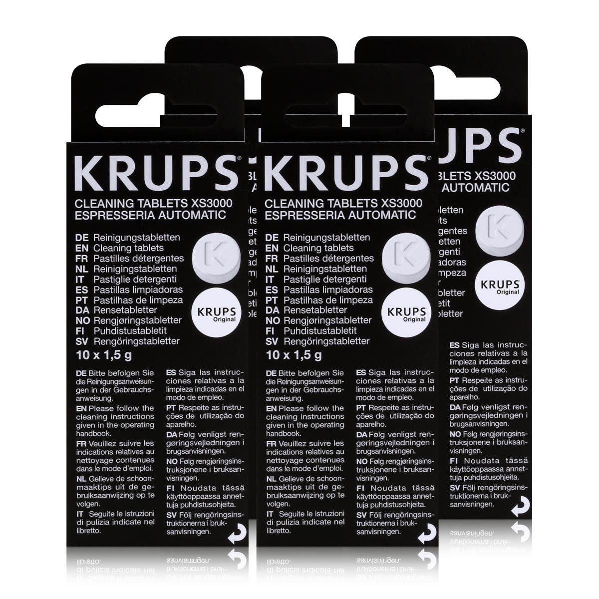 Krups 4x Krups Reinigungstabletten XS 3000 (10 Stück) Reinigungstabletten
