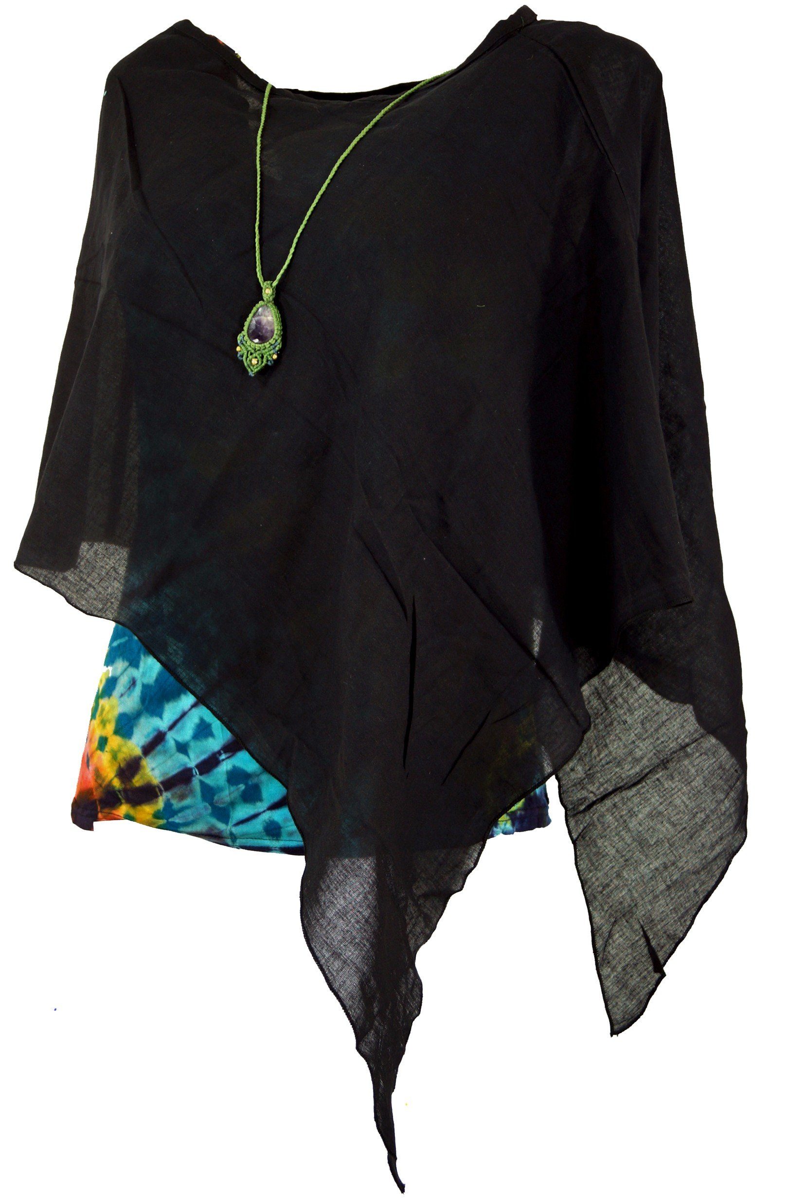 Guru-Shop Langjacke Lagenlook Poncho, leichter Poncho, günstig online kaufen
