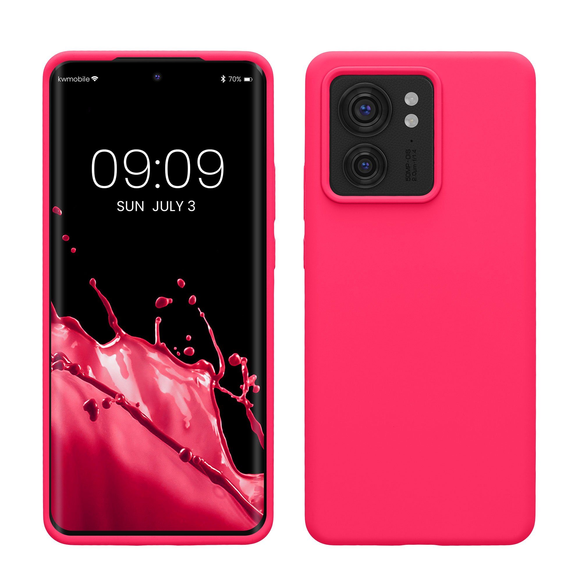 kwmobile Handyhülle Handyhülle für Motorola Edge 40 Hülle, Weiches Handy Silikon Case - Schutzhülle Cover