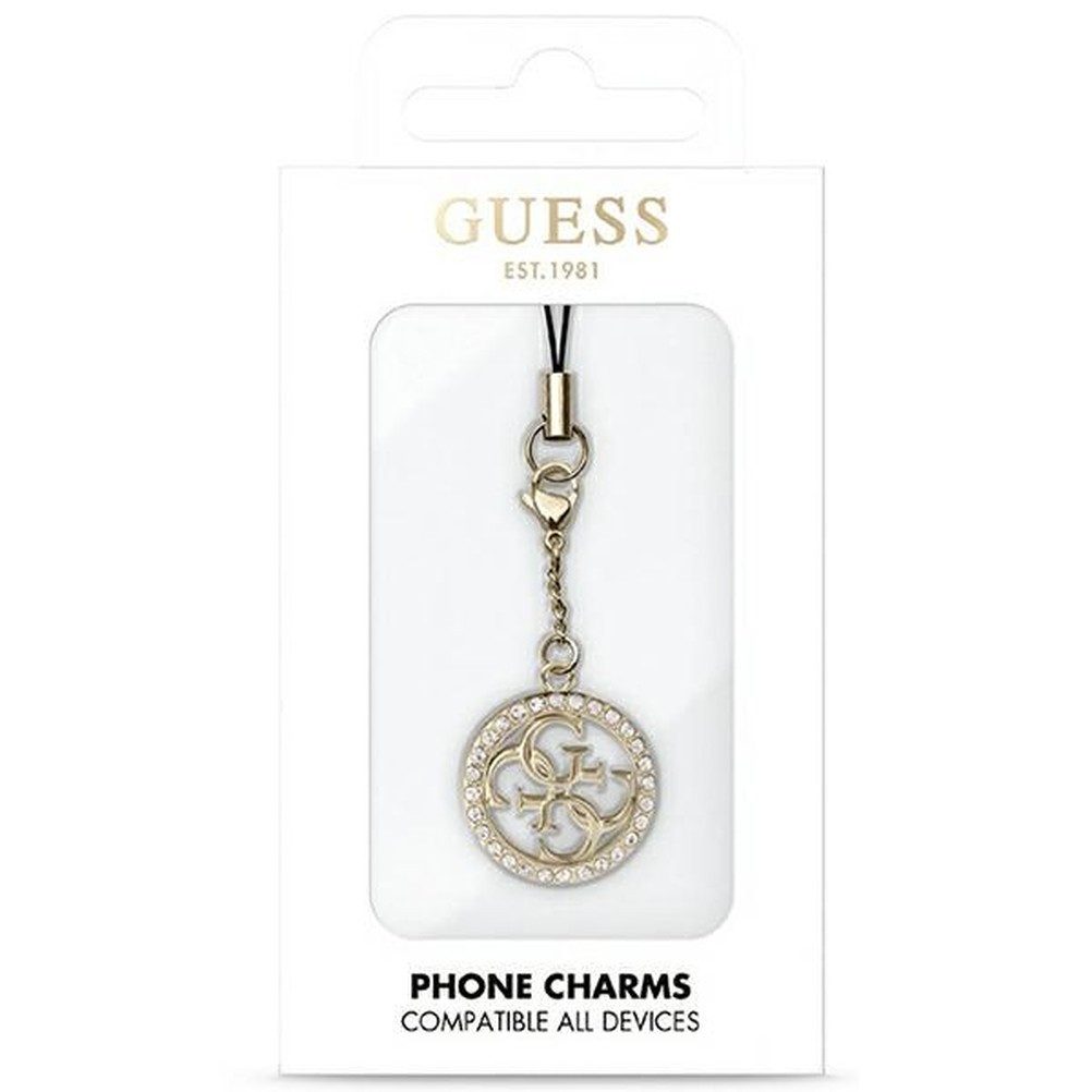 Guess Handykette Anhänger Handy-Anhänger Strass Kette goldfarbig Metall – Bild 2 von 2