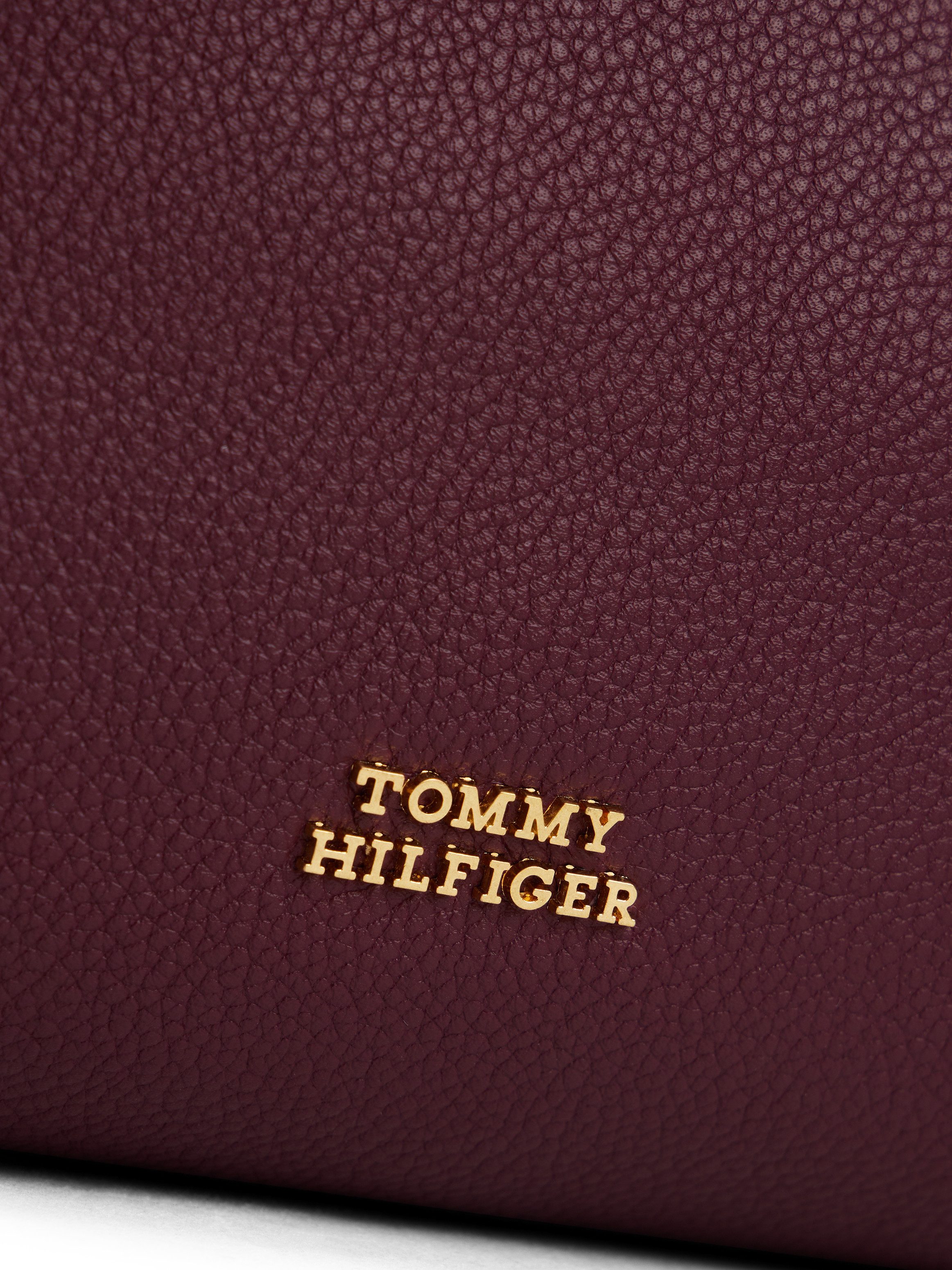 Tommy Hilfiger Schultertasche CITY LEATHER MINI BAG, Damen Tragetasche, Abendtasche mit breitem Tragegriff