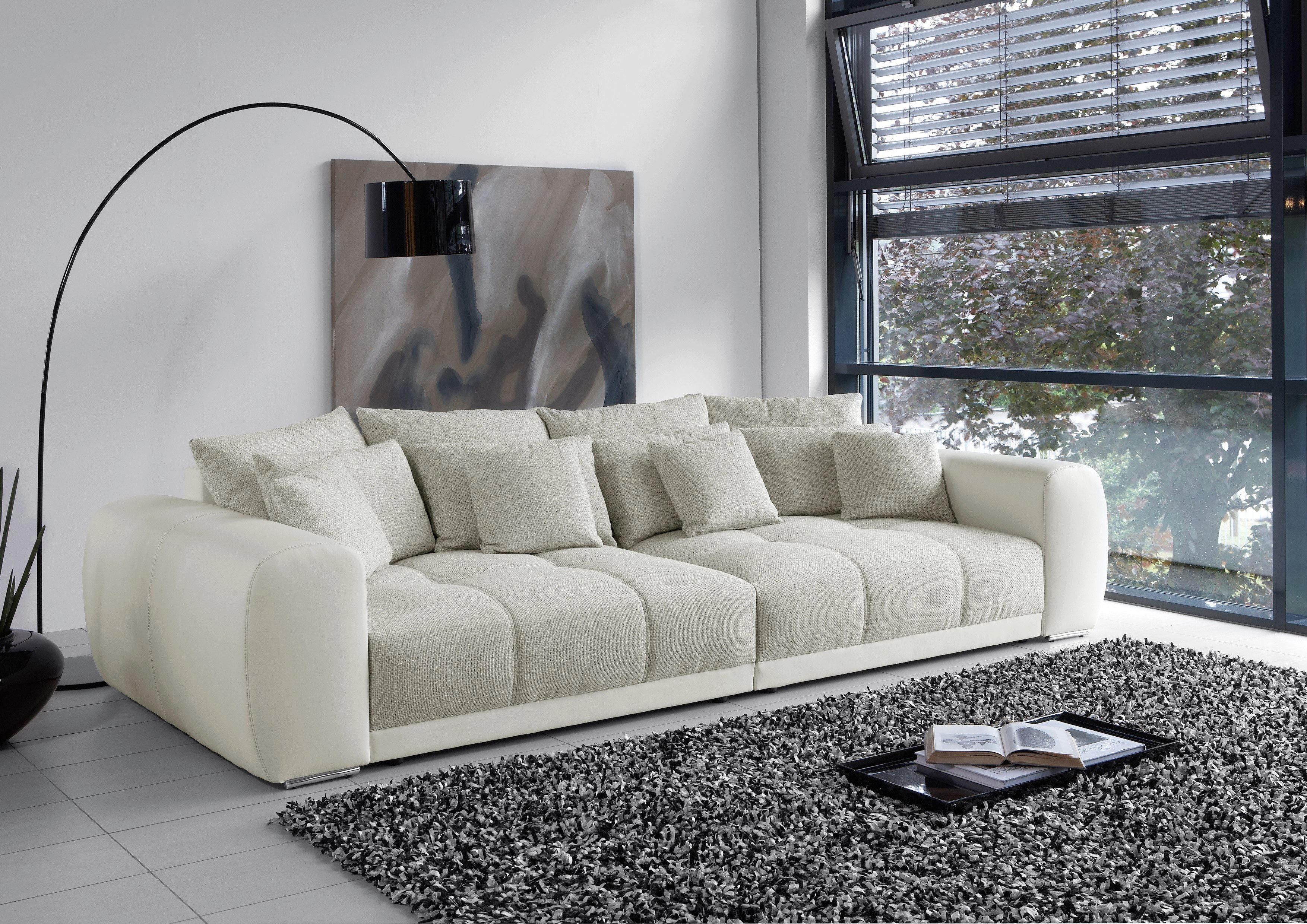 luma-home Big-Sofa 15113, XXL-Couch B306/T134/H86 cm, Liegefläche 120x240 c günstig online kaufen