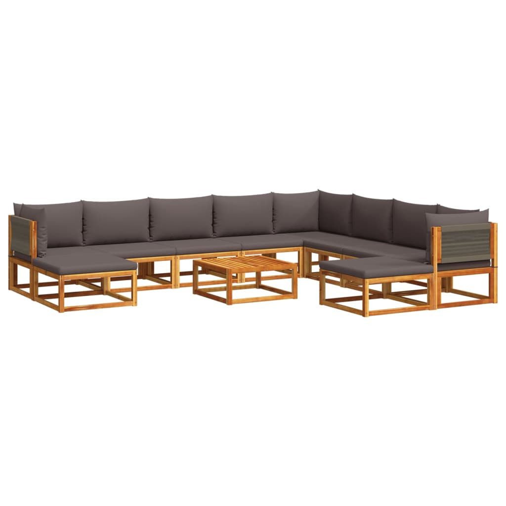 vidaXL Loungesofa 11-tlg. Garten-Sofagarnitur mit Kissen günstig online kaufen