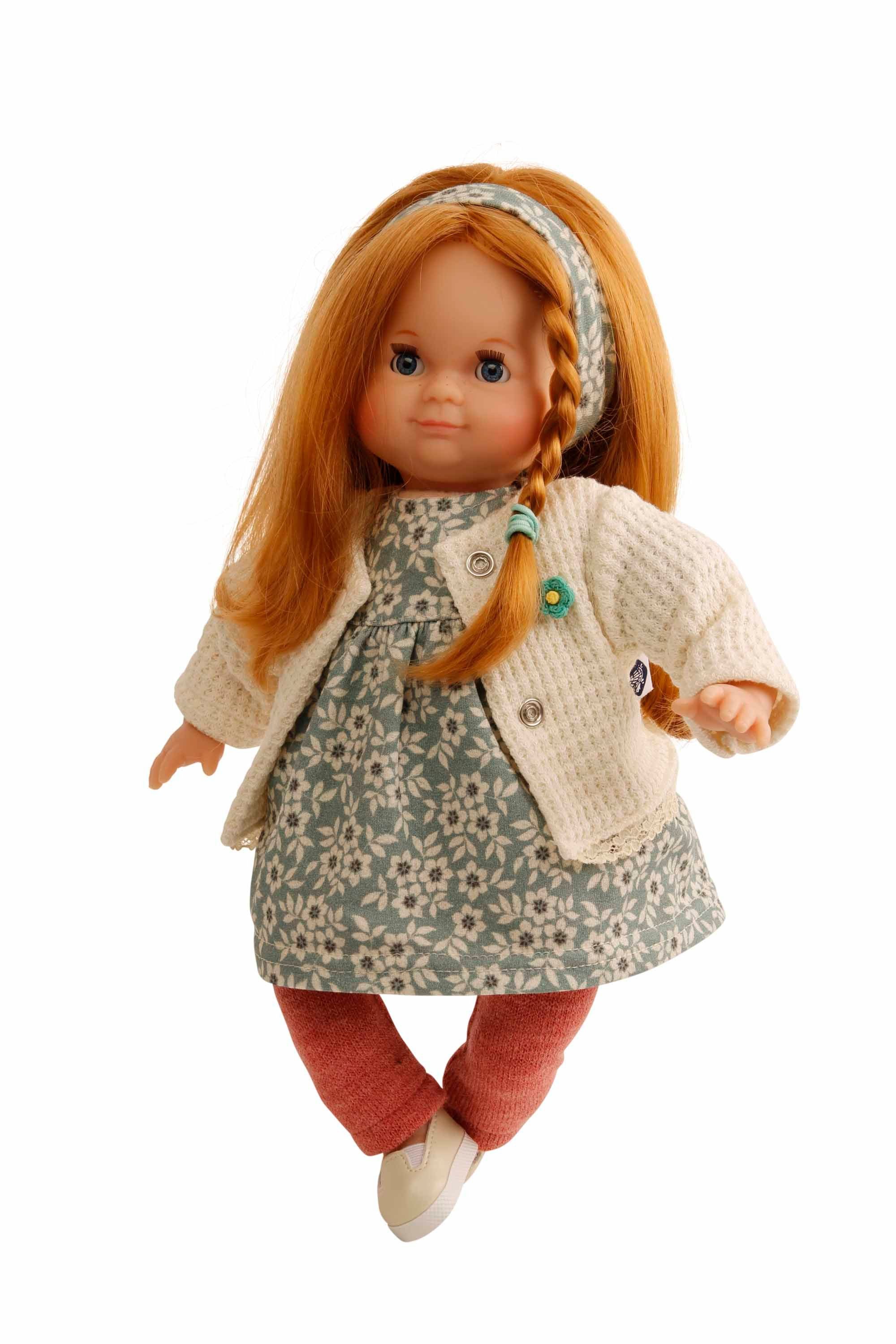Babypuppe Schlummerle 32 cm blaue Schlafaugen und rote Haare Neu 2024