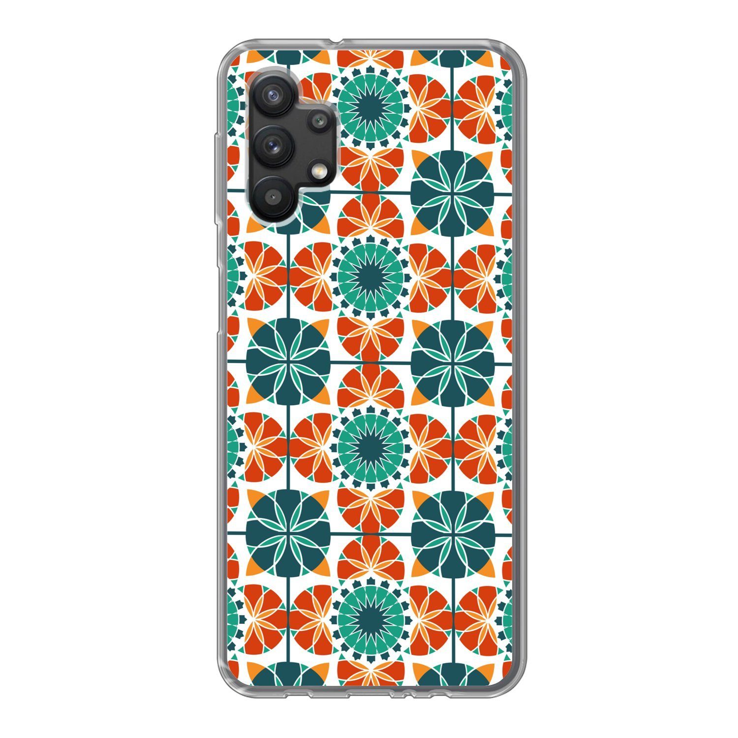 MuchoWow Handyhülle für Samsung Galaxy A32 5G Ein symmetrisches Muster aus dem marokkanisc, Smartphone-Bumper, Print, Handy Schutzhülle Dünn