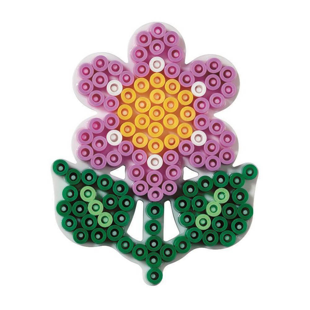Hama Bügelperlen Hama Midi-Stiftplatte kl. Blume, weiß