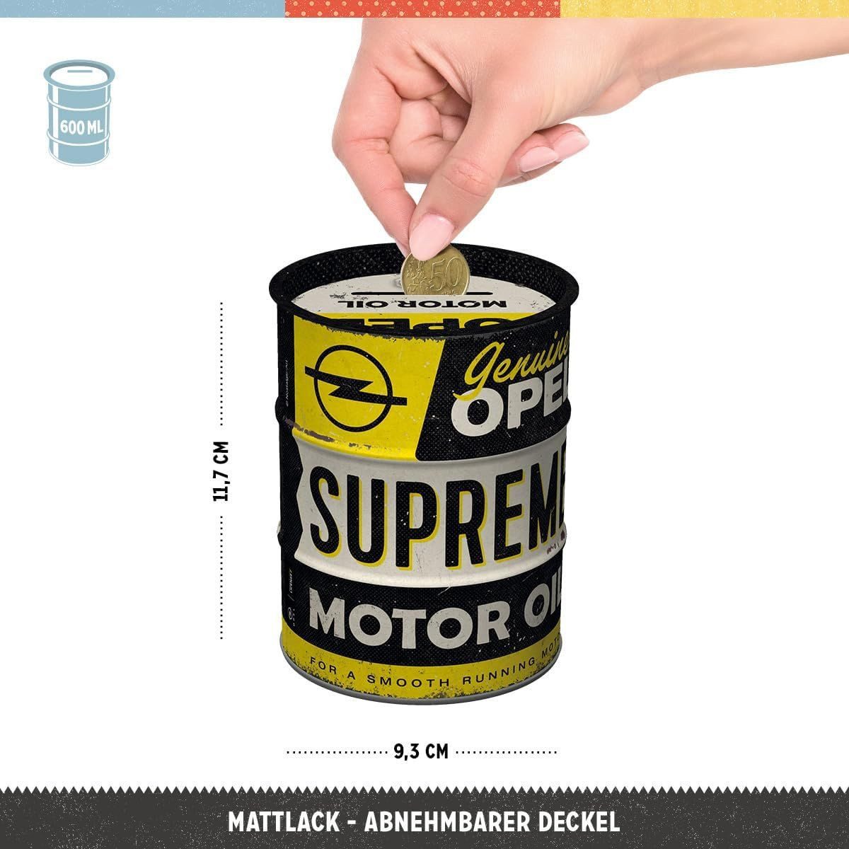 Nostalgic-Art Spardose Spardose Ölfass - Opel - Supreme Motor Oil günstig online kaufen