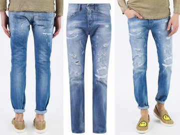 Diesel 5-Pocket-Jeans DIESEL BUSTER Jeans Denim Distressed 084CM 5 Pockets Hose Pants Usedlo