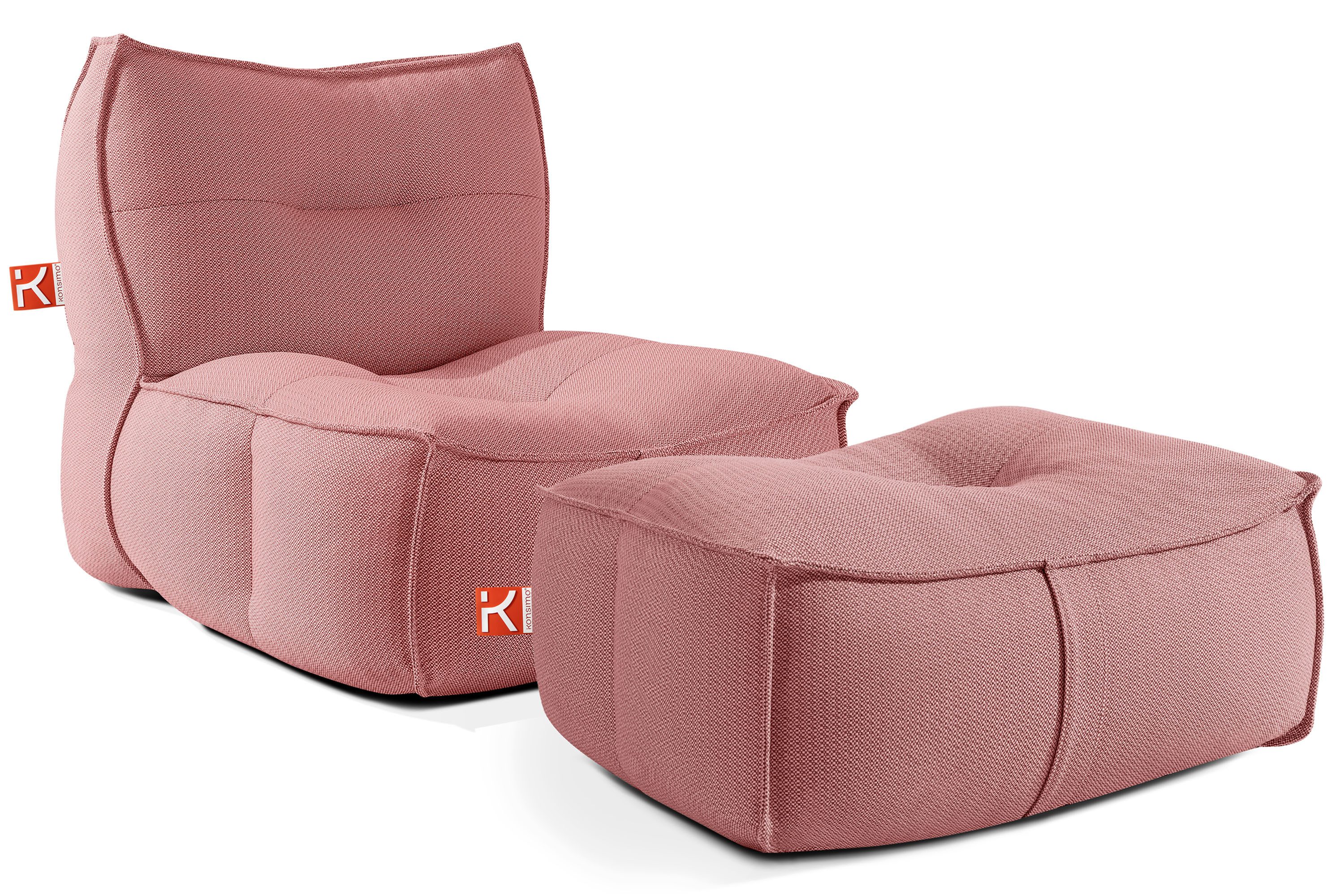 KONSIMO® Gartenlounge-Set LOVIA Gartensessel mit Hocker, günstig online kaufen