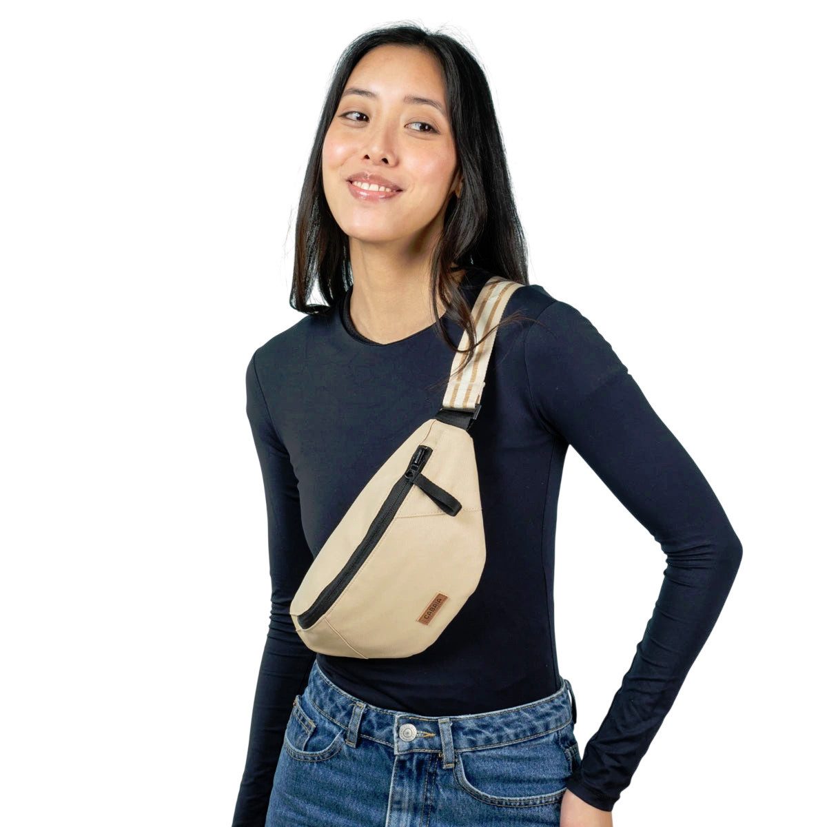 CABAIA Bauchtasche 2IN1 Small Lobito (kein set), Wendbar: Eine Seite mit Muster, die andere einfarbig