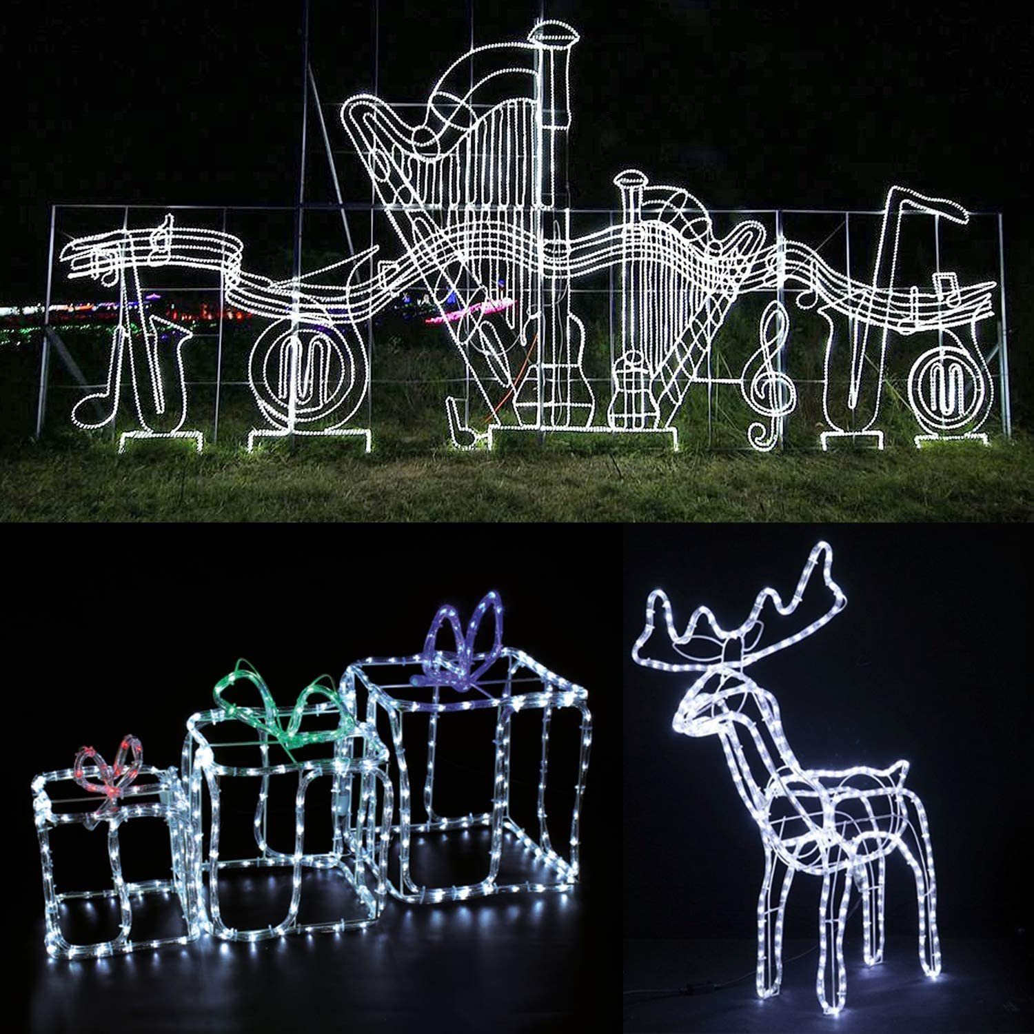 Garten Außen mit Kaltweiß LEDs Clanmacy Deko Beleuchtung Lichterschlauch lichtschlauch Weihnachtsdeko, 10-50M Party Wasserdicht