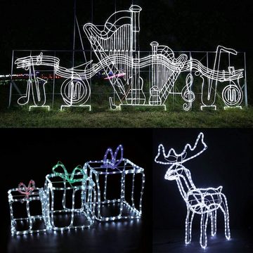Clanmacy Lichterschlauch 10-50M lichtschlauch mit LEDs Beleuchtung Kaltweiß Party Garten Außen Deko Weihnachtsdeko, Wasserdicht