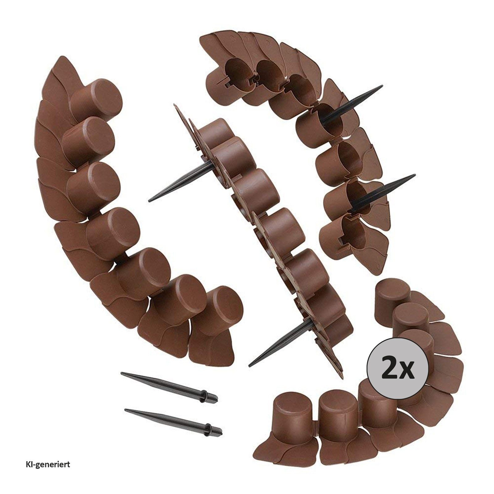 HTI-Living Rasenkante Rasenkante Palisade Nessa, LxH: 53.5x6 cm, Set, 8 Module, Beeteinfassung