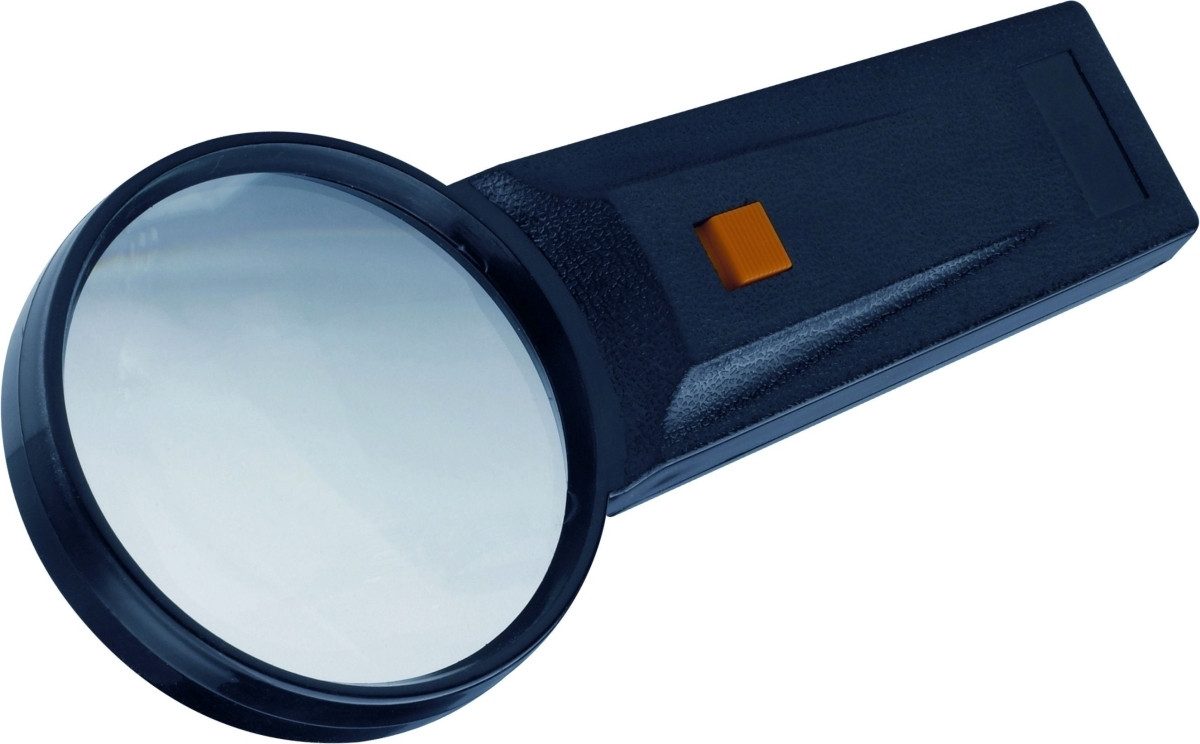 ALCO Taschenlupe Rundlupe Kunststoff 3-fach schwarz