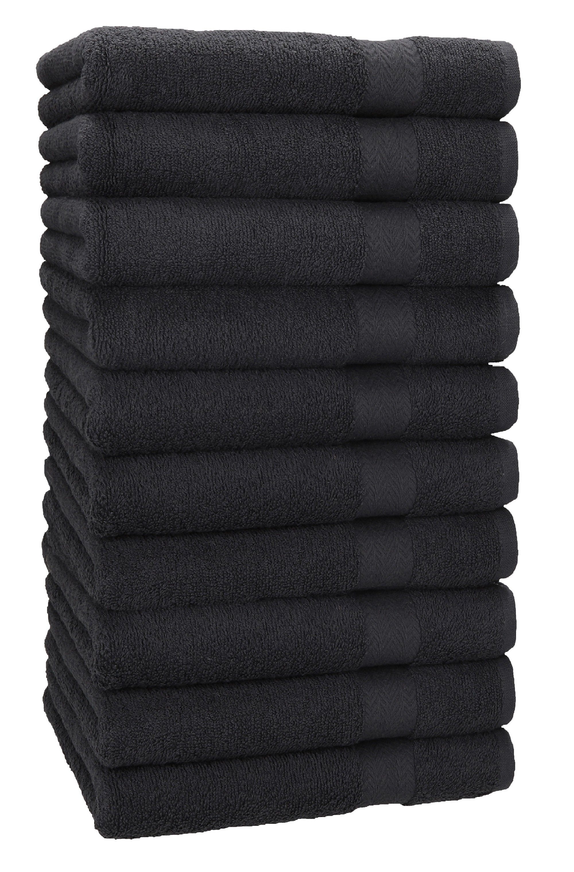 Betz Handtücher 10 Stück Handtücher Premium 50x100 cm Farbe graphit, 100% Baumwolle (10-St)