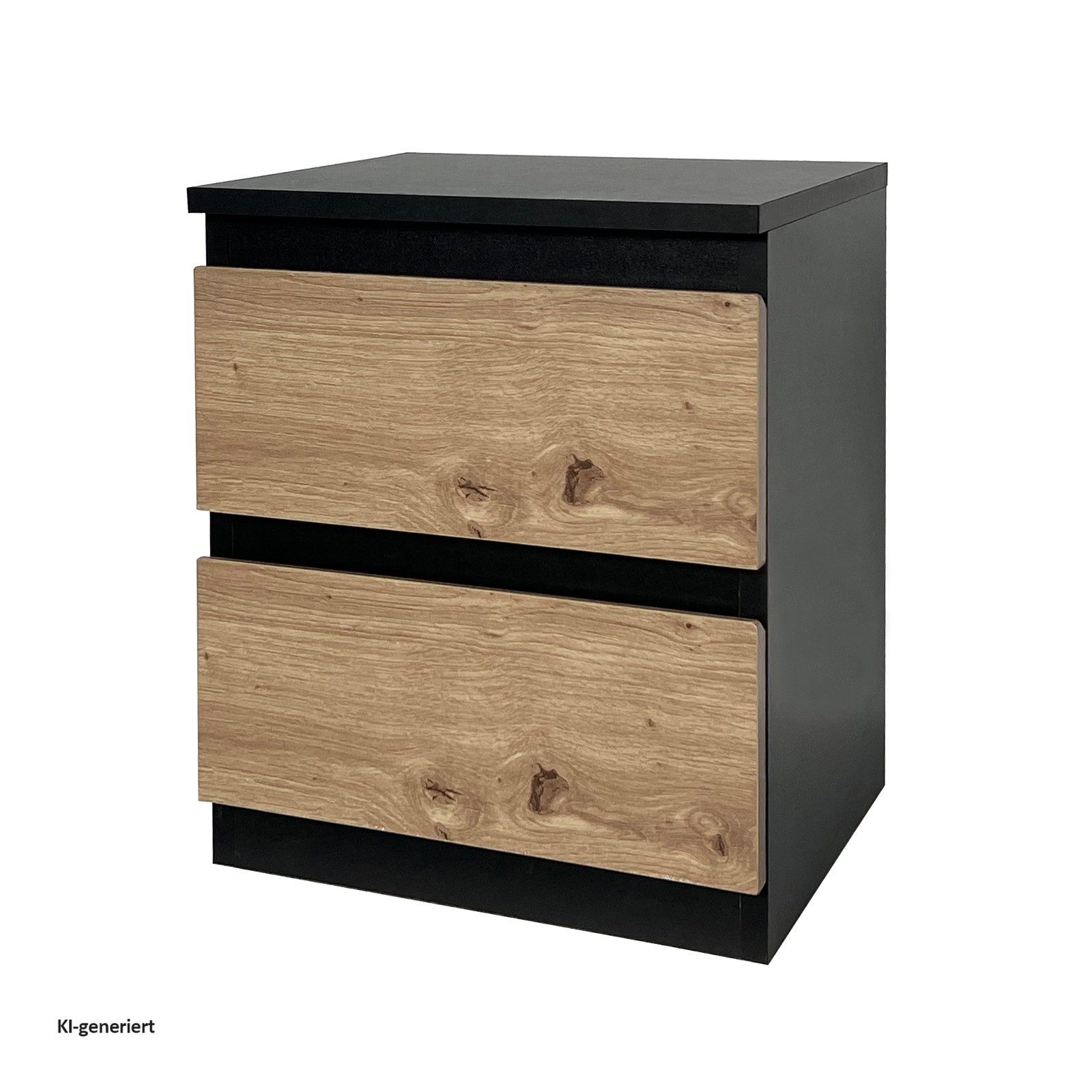 HTI-Living Nachtkommode Nachtkommode mit 2 grifflosen Schubladen (1 Stück, 1 St., 1 Nachtkommode), Nachtschrank Nachttisch