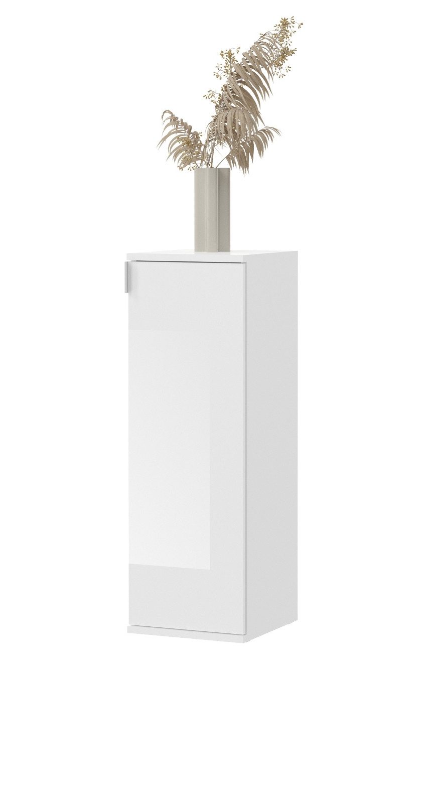 Inn.Furn Kommode SystemX (Mehrzweckschrank in weiß Hochglanz, 30 x 99 cm), variable Inneneinteilung