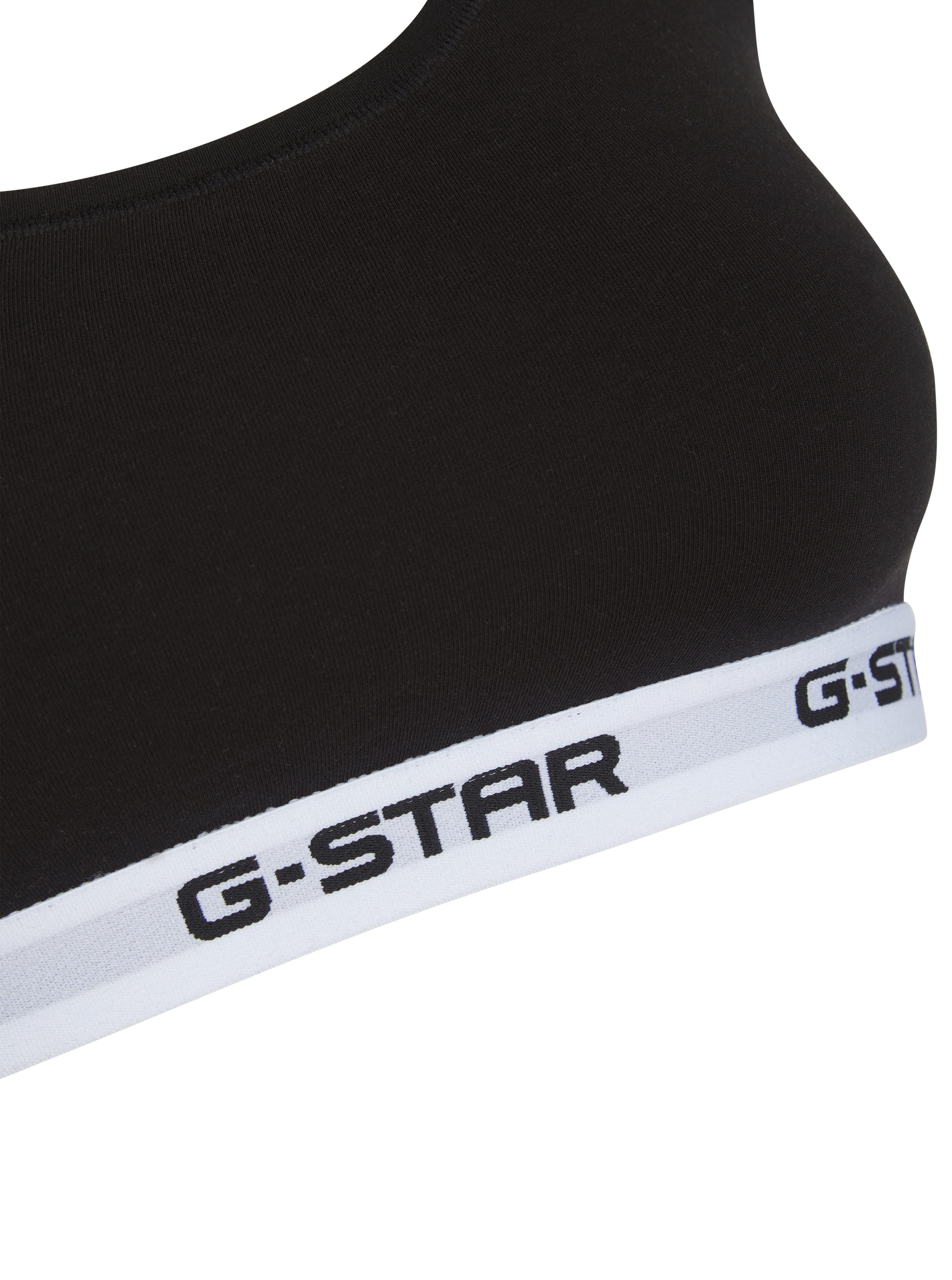 G-STAR Bralette CARNELIAN, BRAS 2 PACK RACERBACK (Packung, 2-tlg) mit Logo-Saum
