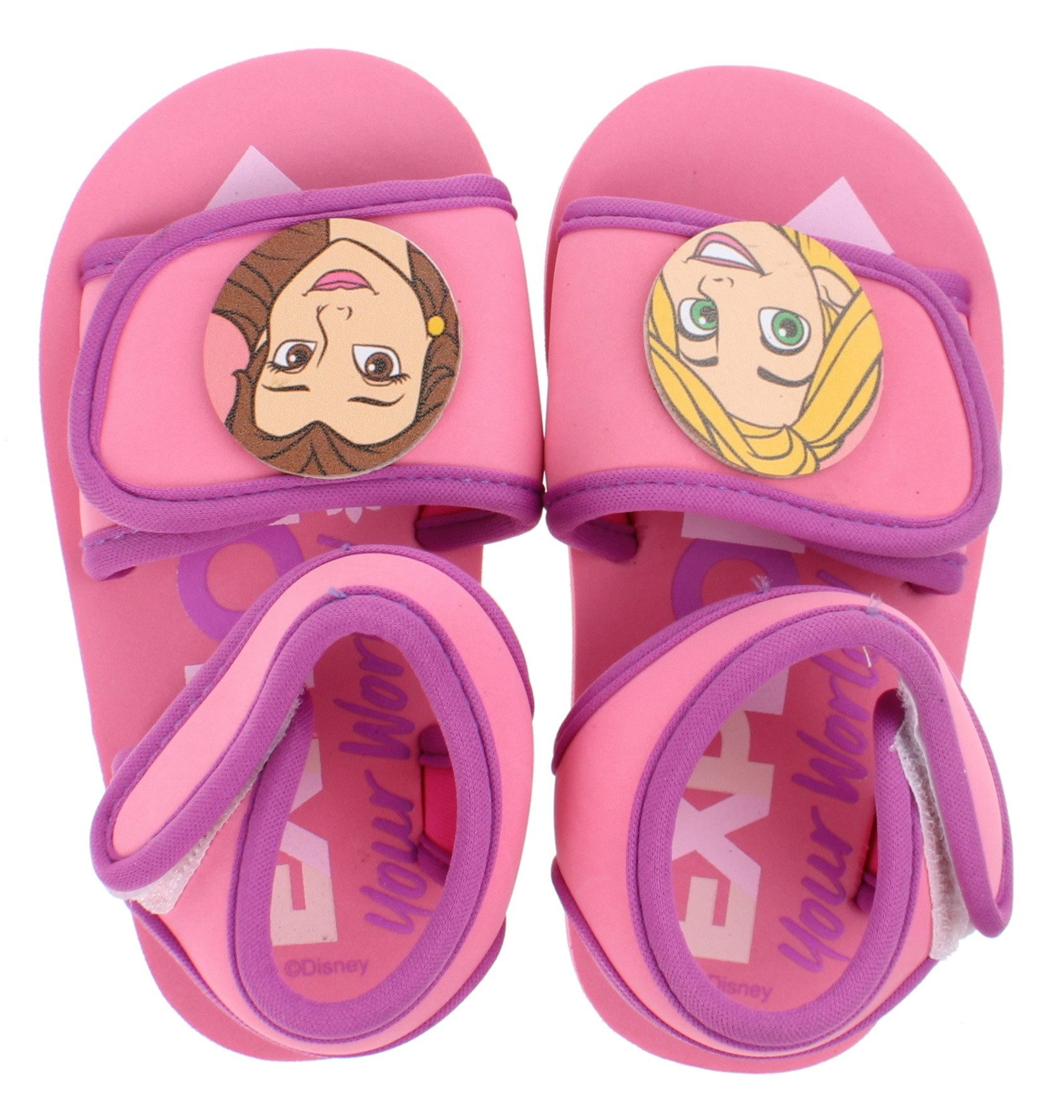 Princesses Disney Disney Princess Sandalen Mädchen Badeschuhe Klettverschluss Pink Badesandale Mädchen Badeschuhe Sandalen Schwimmbad Strand