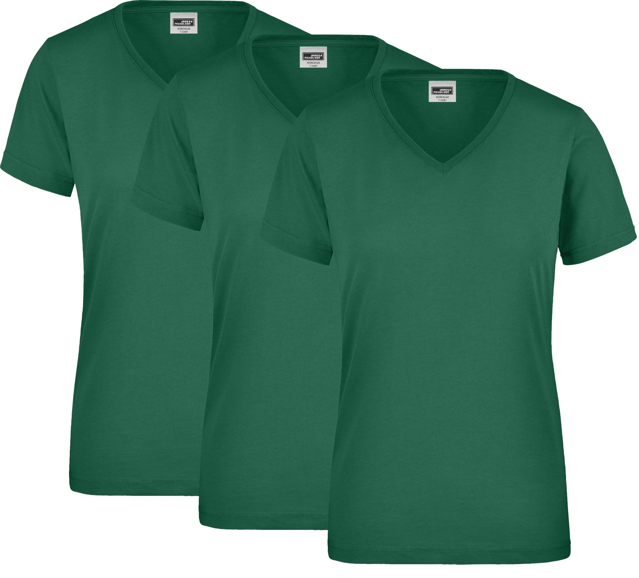James & Nicholson T-Shirt 3er-Pack Strapazierfähiges und pflegeleichtes Dam günstig online kaufen