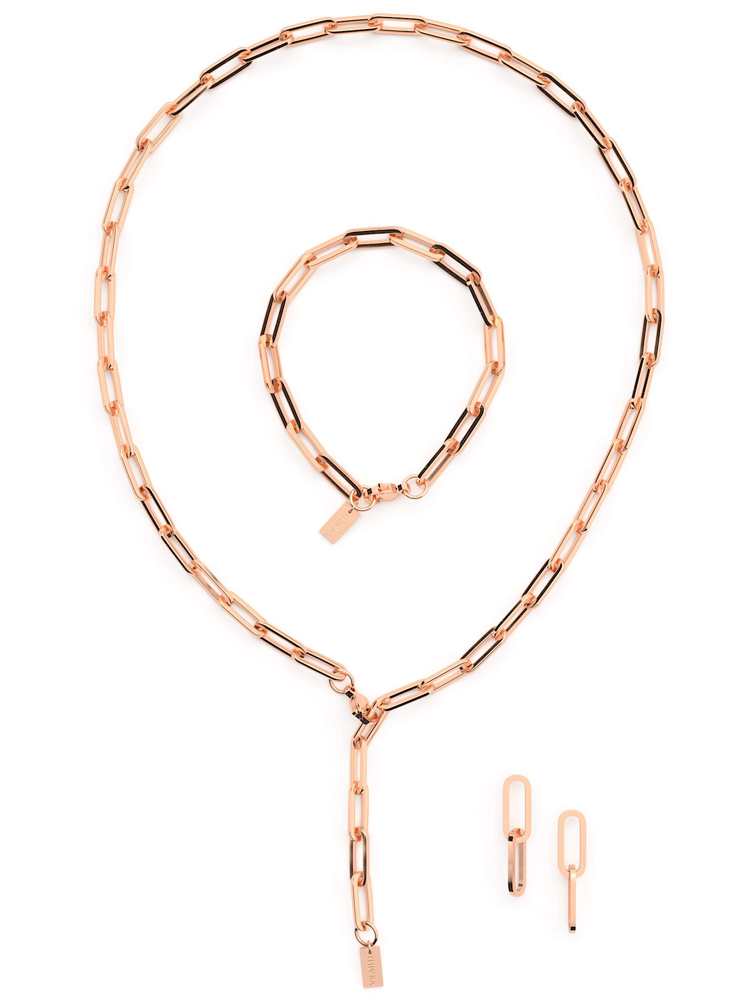 THIORA Schmuckset 'Island Links' Schmuckset Damen – Halskette, Armband, Ohr günstig online kaufen