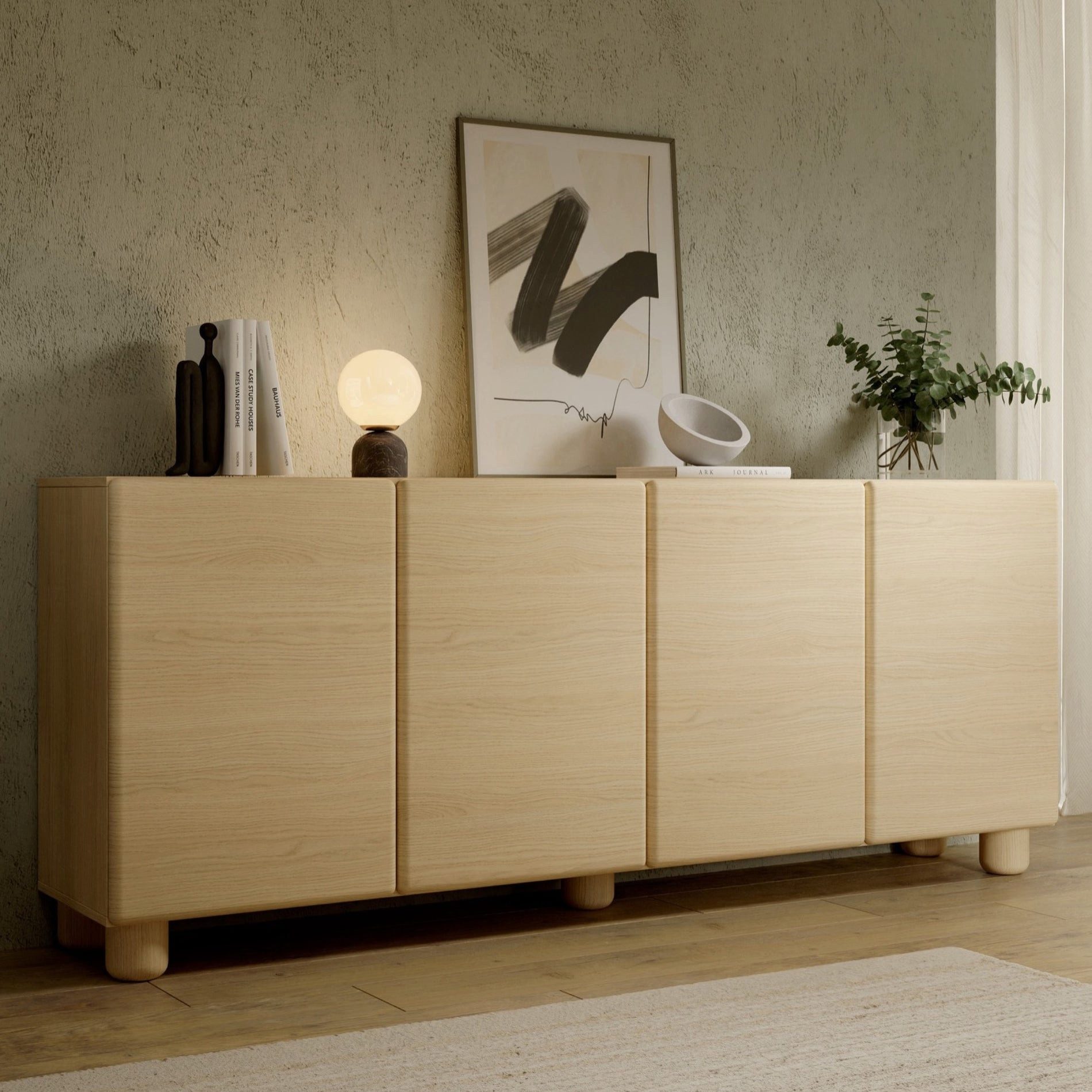 Selsey Sideboard LOMO, 4 Türen, Breite 200 cm, grifflose Fronten