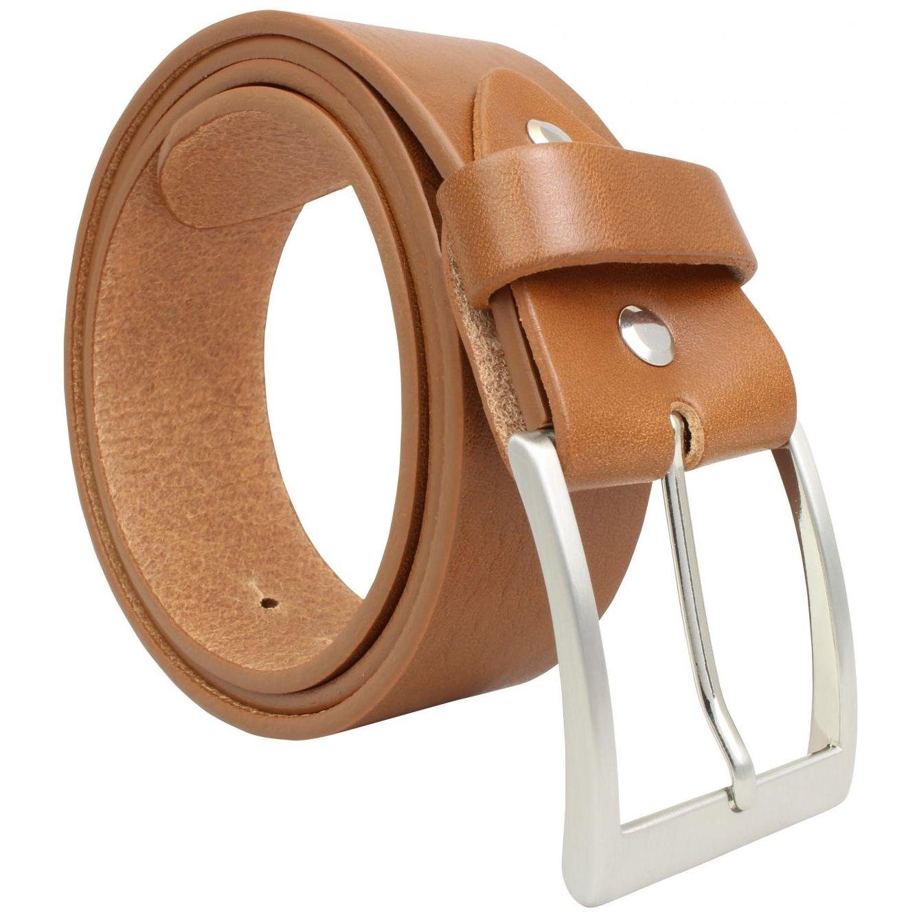 BELTINGER Ledergürtel Hochwertiger Gürtel mit Edelstahl-Gürtelschnalle aus Vollrindleder 4 c (1-St)
