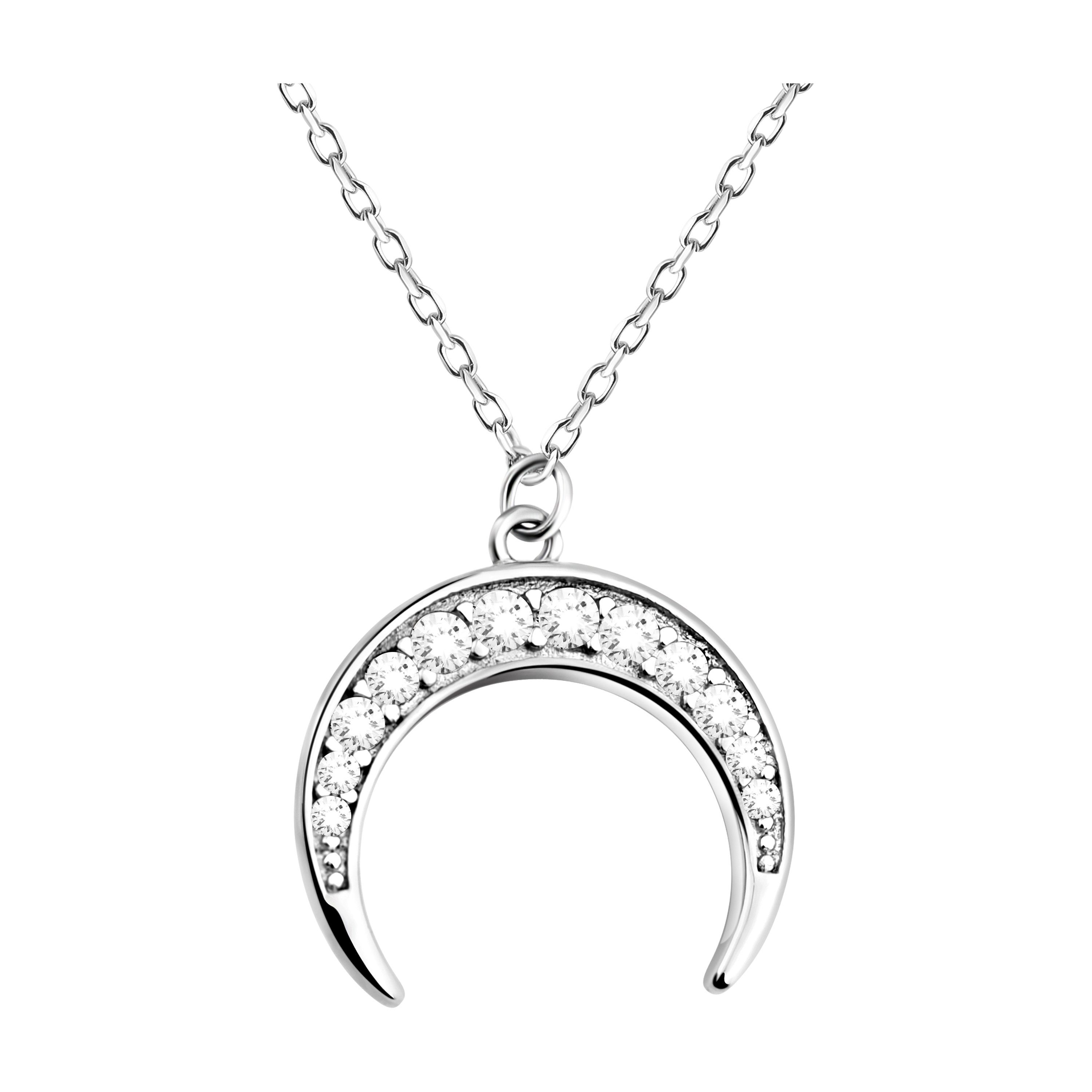 Mond, Anhänger Sofia Schmuck mit Damen Milani 925 Silber Kette