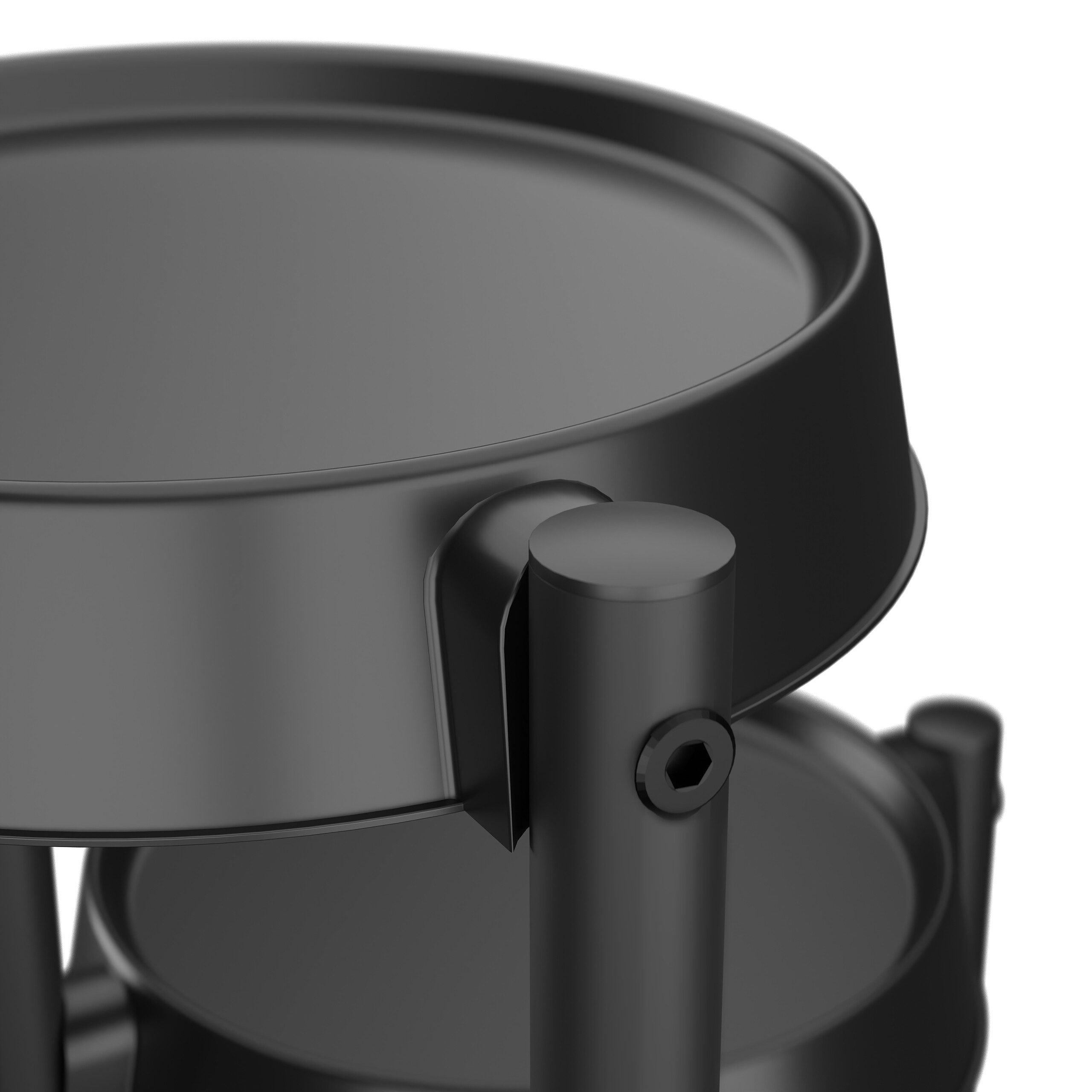 relaxdays Blumenständer Pflanzenständer Metall & Kunststoff, schwarz