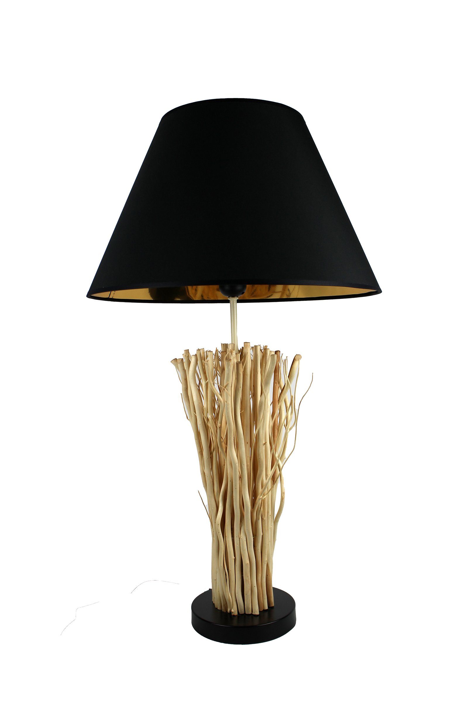 Cosy Home Leuchtmittel, Holz Zweige Tischlampe mit Lampenschirm Tischleuchte Ideas Sockel mit schwarz, gestaltet ohne auf warmweiß, Holz